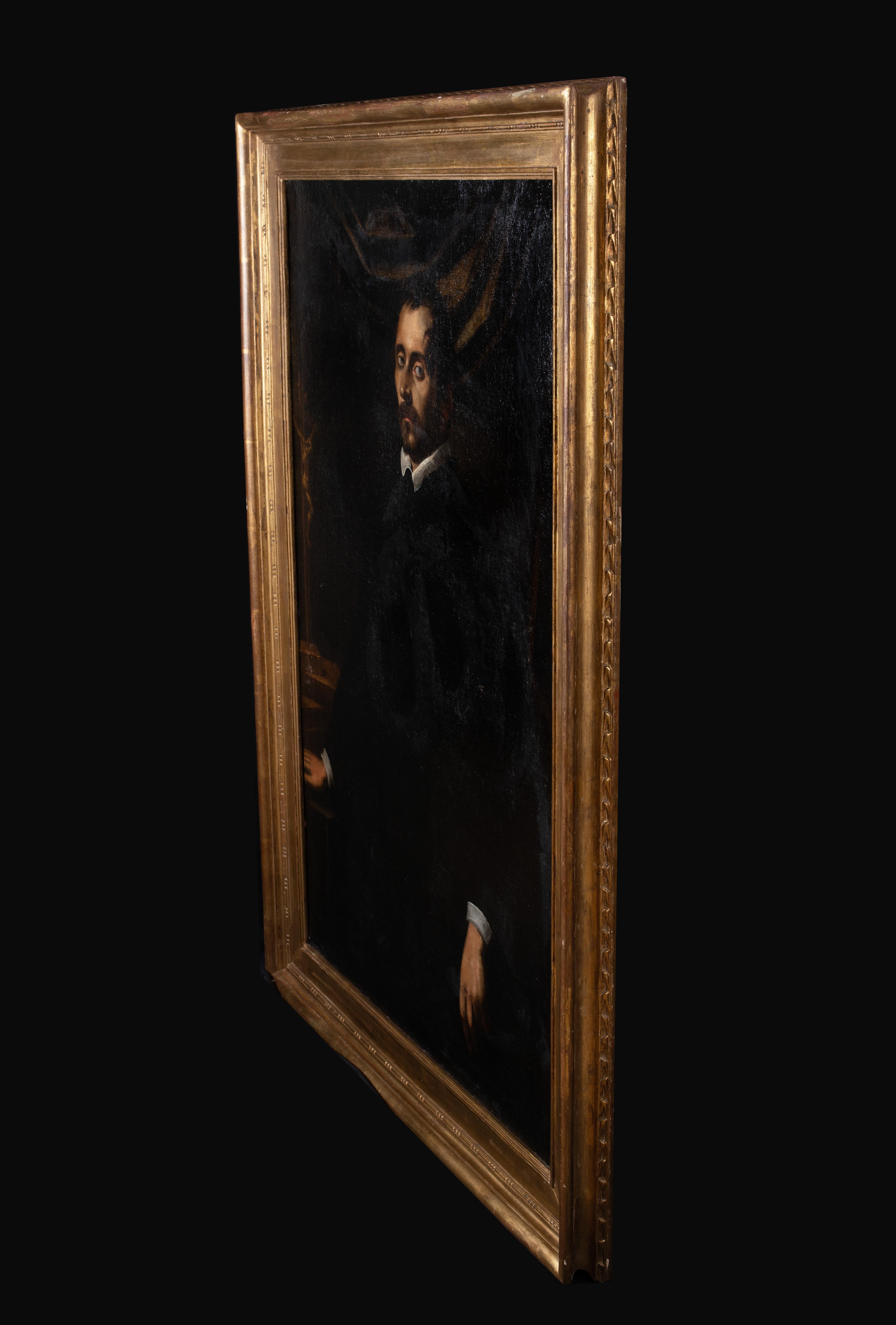 Portrait Of A Man With A Crucifix, 16th Century  For Sale 3