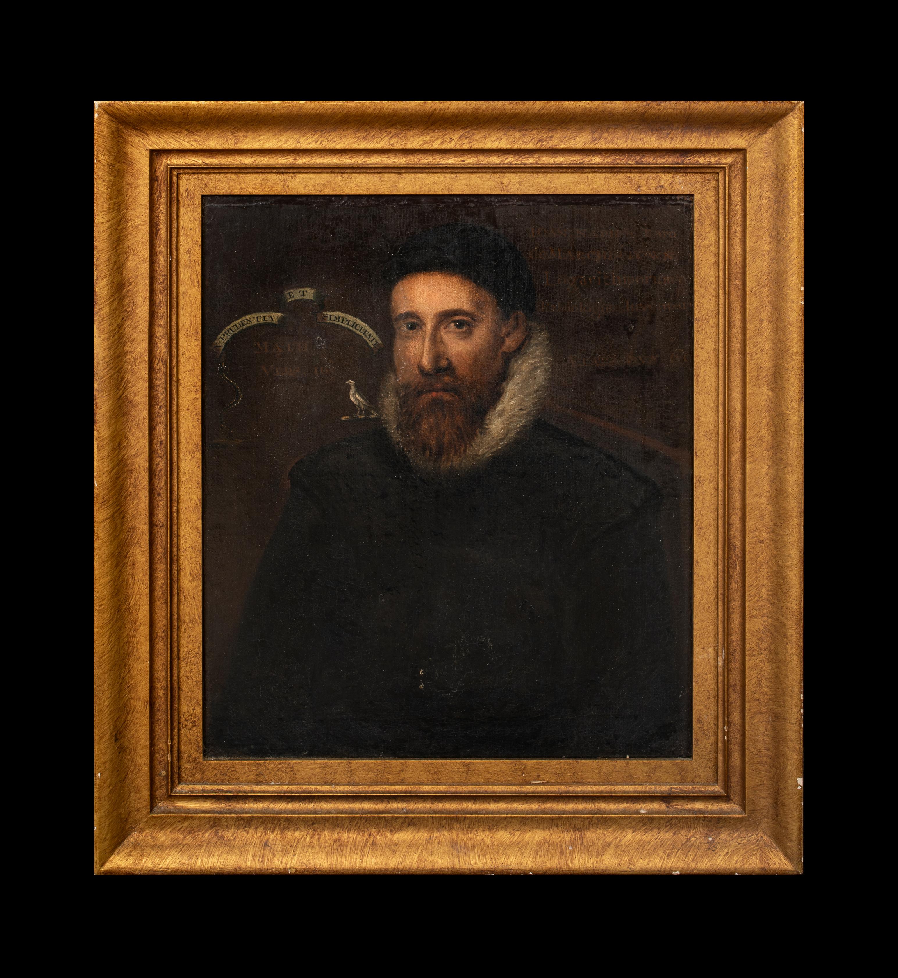 Ritratto di un matematico, XVII secolo  Scuola francese - Painting di Unknown