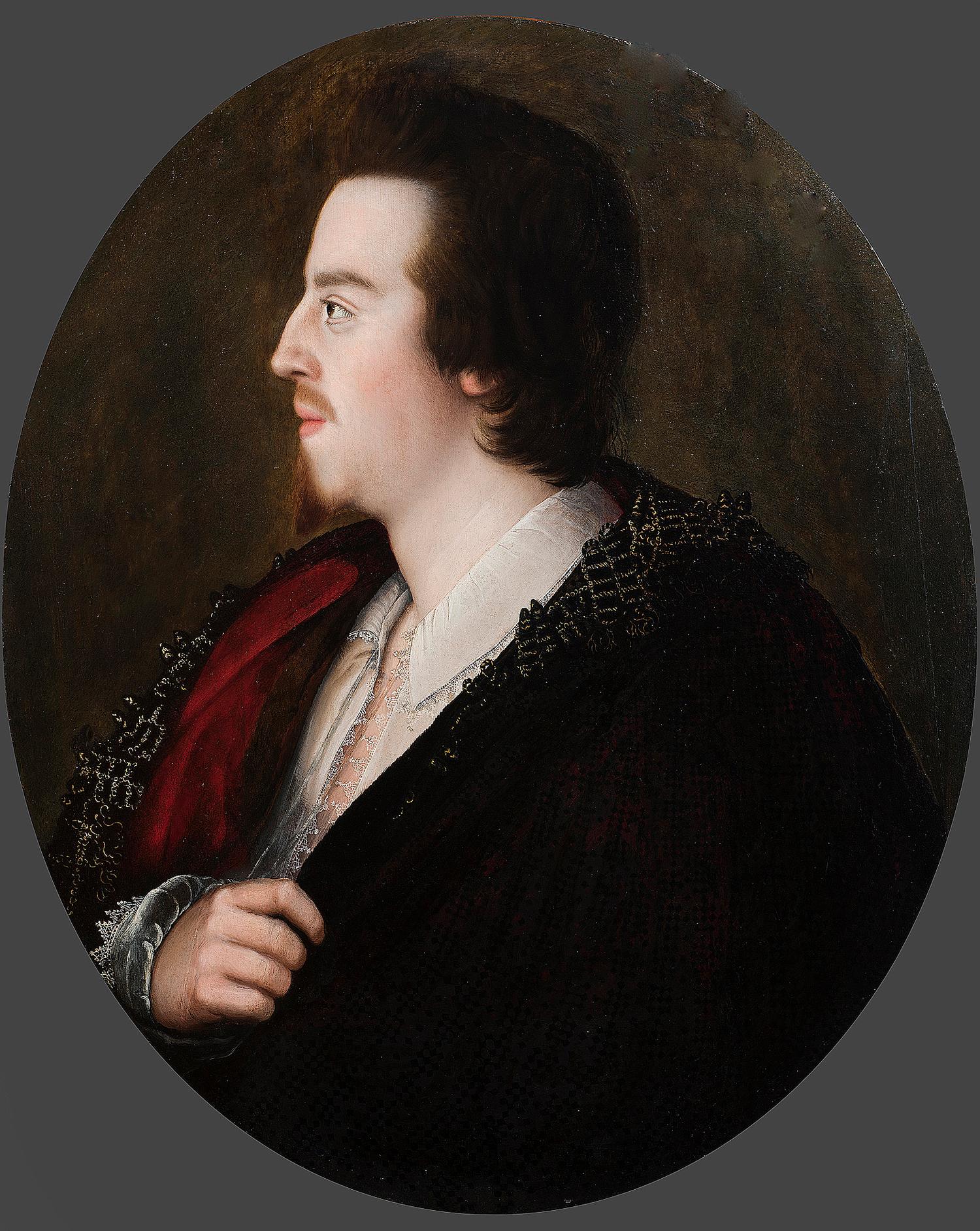 Unknown Portrait Painting – Porträt von William Herbert, 3. Earl of Pembroke, Porträt aus dem frühen 17. Jahrhundert