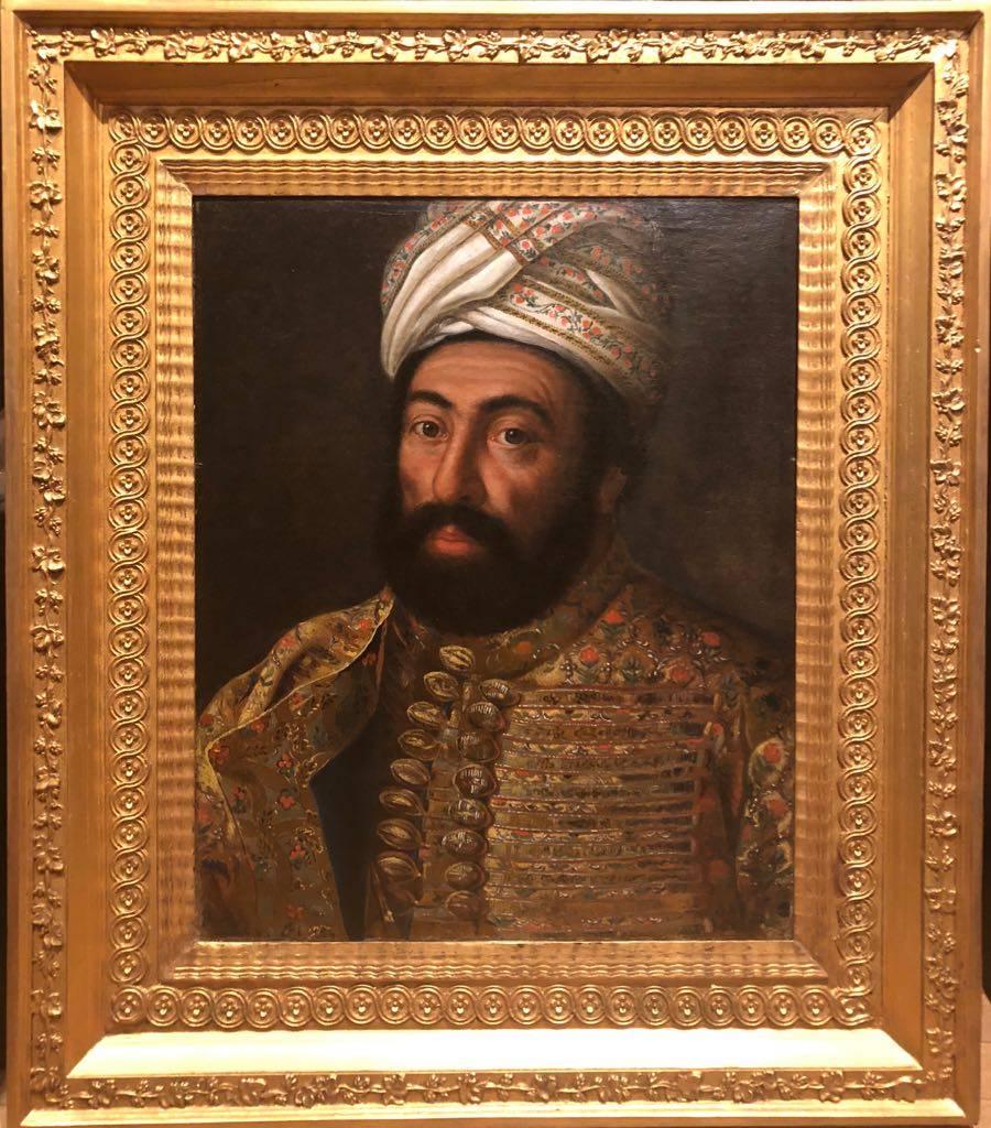 Unknown Figurative Painting - Portrait of a member of Karim Khan Zand's court (circa 1750 - 1760)