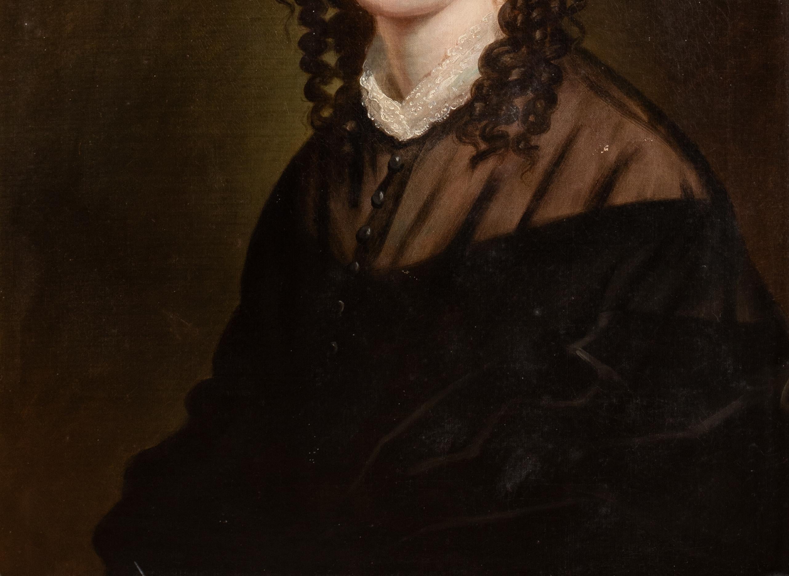 Porträt einer Miss Anna Davenport, datiert 1853, Porträt  Charles V BOND (19. Jahrhundert) im Angebot 6