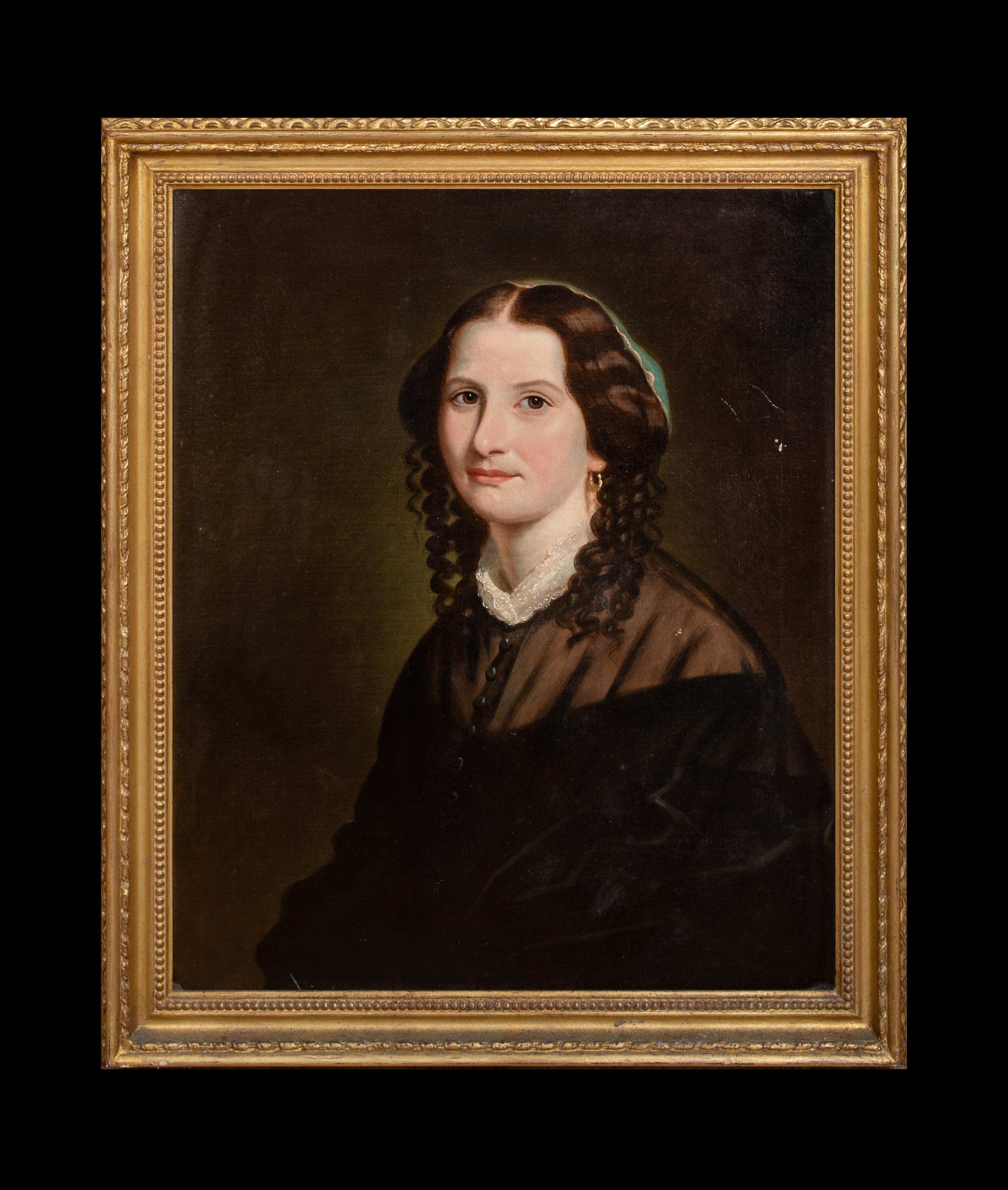 Porträt einer Miss Anna Davenport, datiert 1853, Porträt  Charles V BOND (19. Jahrhundert) – Painting von Unknown