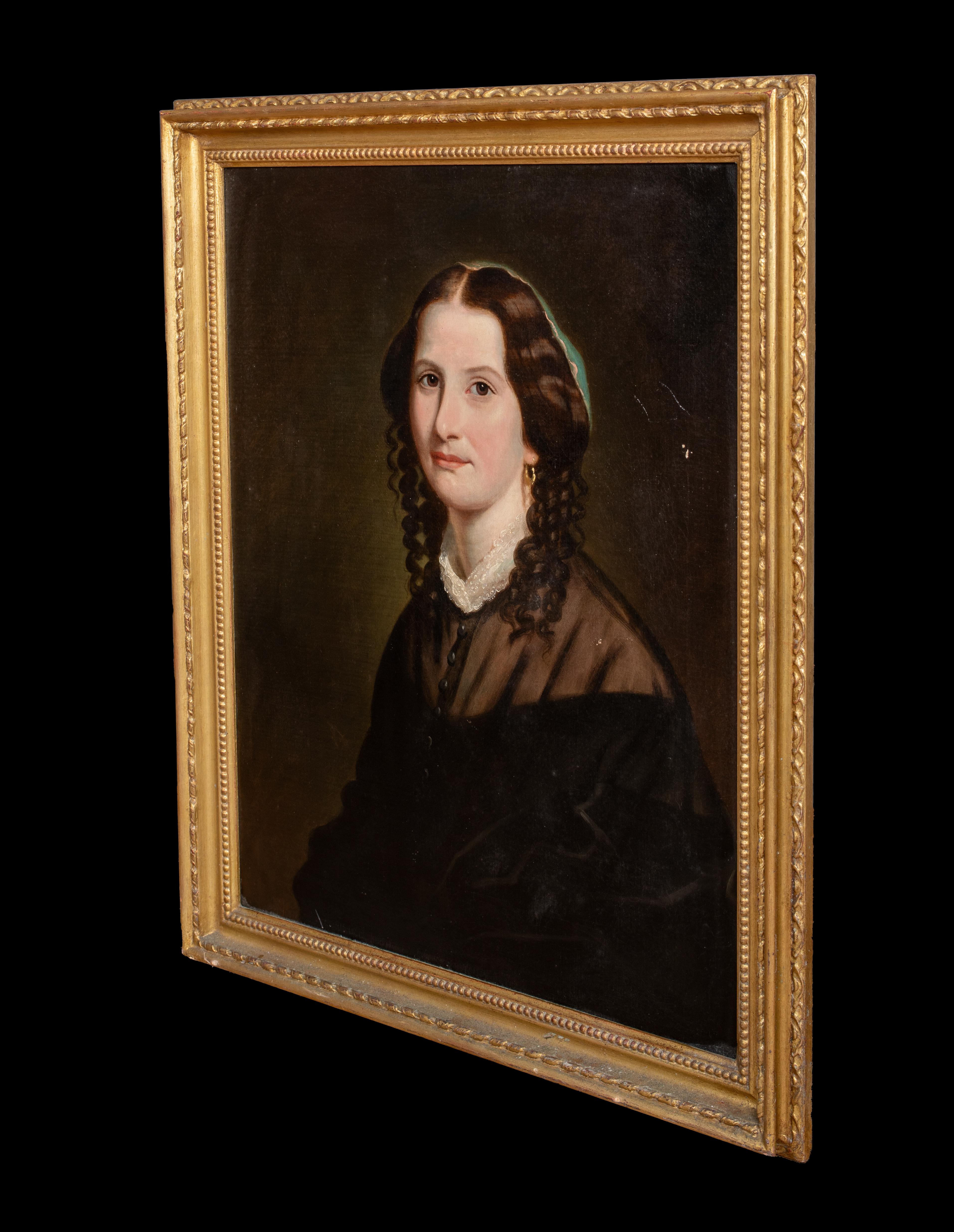 Porträt einer Miss Anna Davenport, datiert 1853, Porträt  Charles V BOND (19. Jahrhundert) im Angebot 4