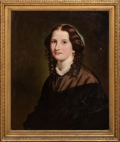 Portrait of a Miss Anna Davenport, dated 1853  by Charles V BOND (19th century)