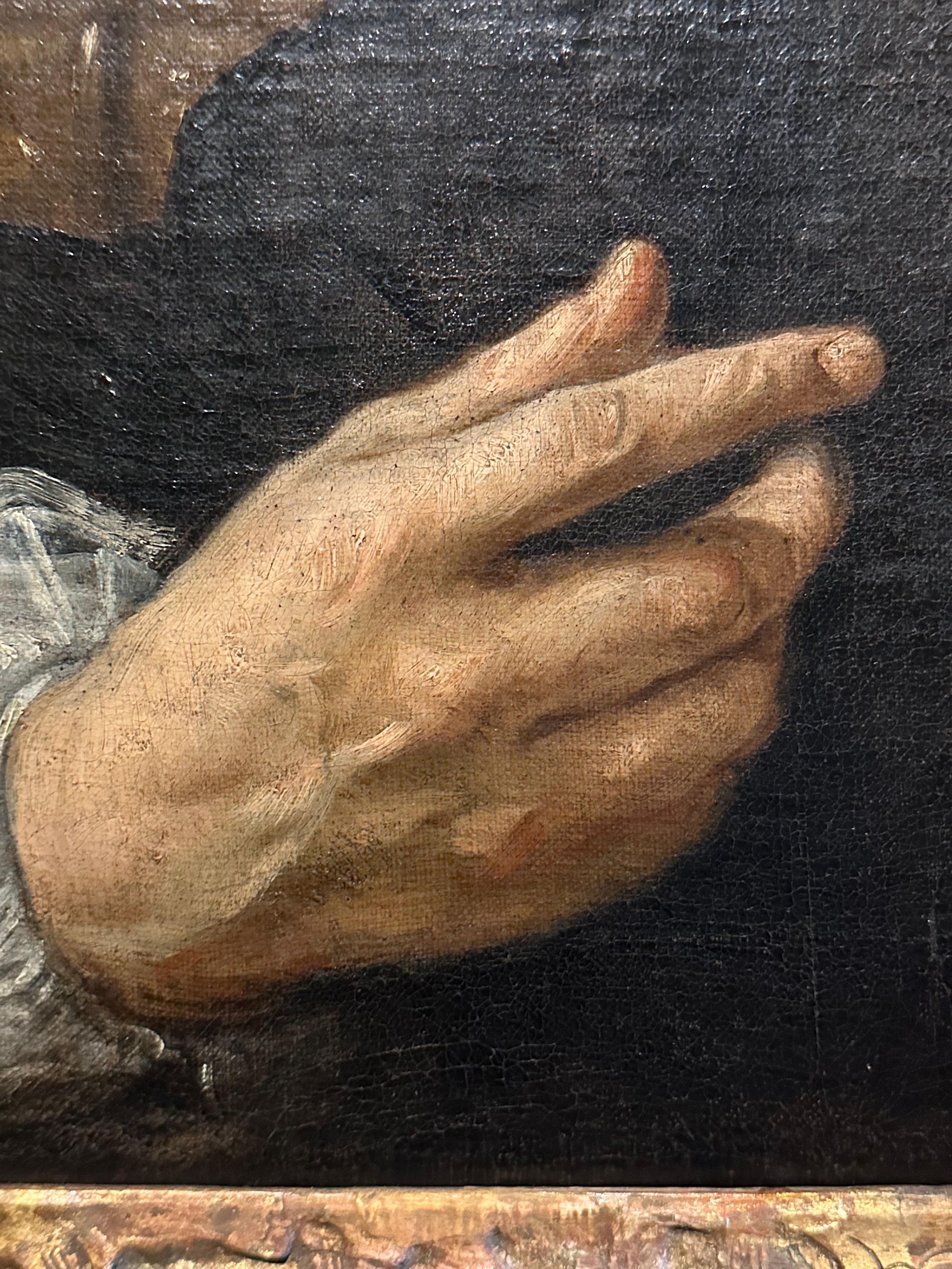 Portrait of a Nobleman, French School 17th Century - Brown Portrait Painting by Unknown