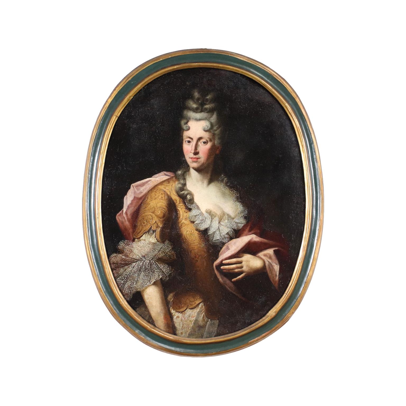 Unknown Portrait Painting - Portrait of a noblewoman, 1700s, oil on canvas
