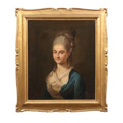 Portrait of a Noblewoman Oil on Canvas XVIII Century