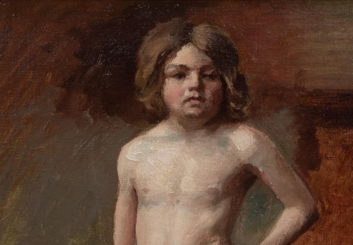 Portrait d'un garçon nu, début du XXe siècle  cercle d'Henry Scott Tuke 2