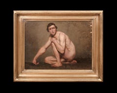 Portrait Of A Nude Male, 18th Century School of Jacques-Louis David (1748-1825)