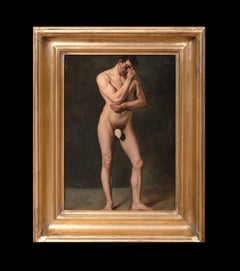 Portrait Of A Nude Male, 18th Century School of Jacques-Louis David (1748-1825)