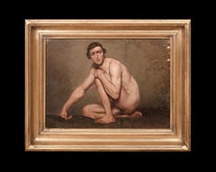 Portrait Of A Nude Male, 18th Century School of Jacques-Louis David (1748-1825)