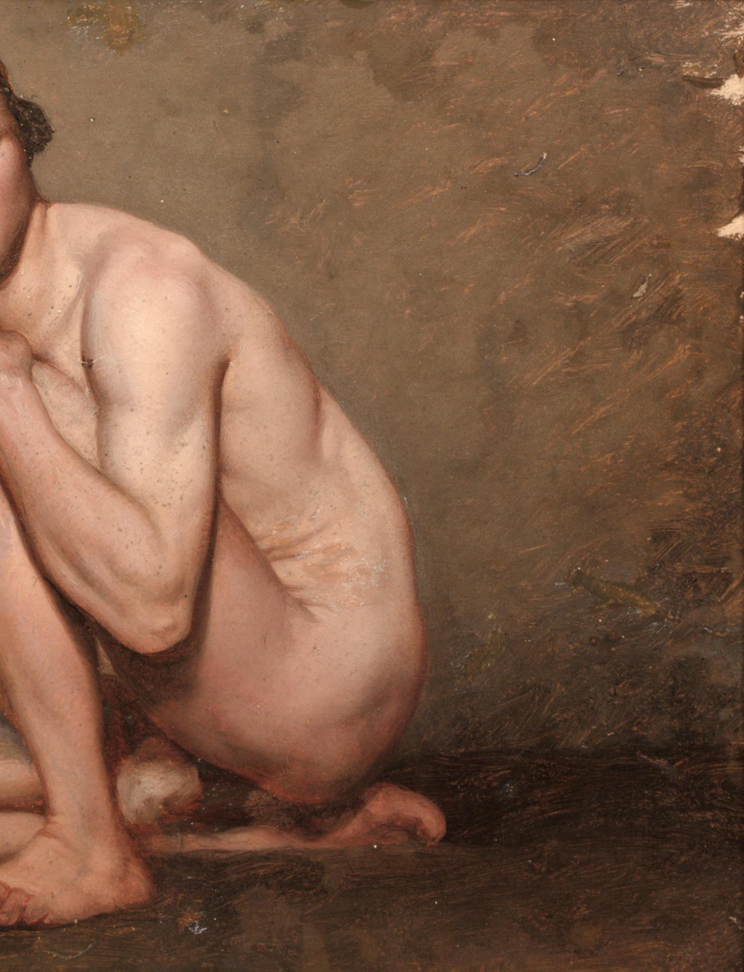 Porträt eines männlichen Aktes, 18. Jahrhundert Schule von Jacques-Louis David (1748-1825) im Angebot 2