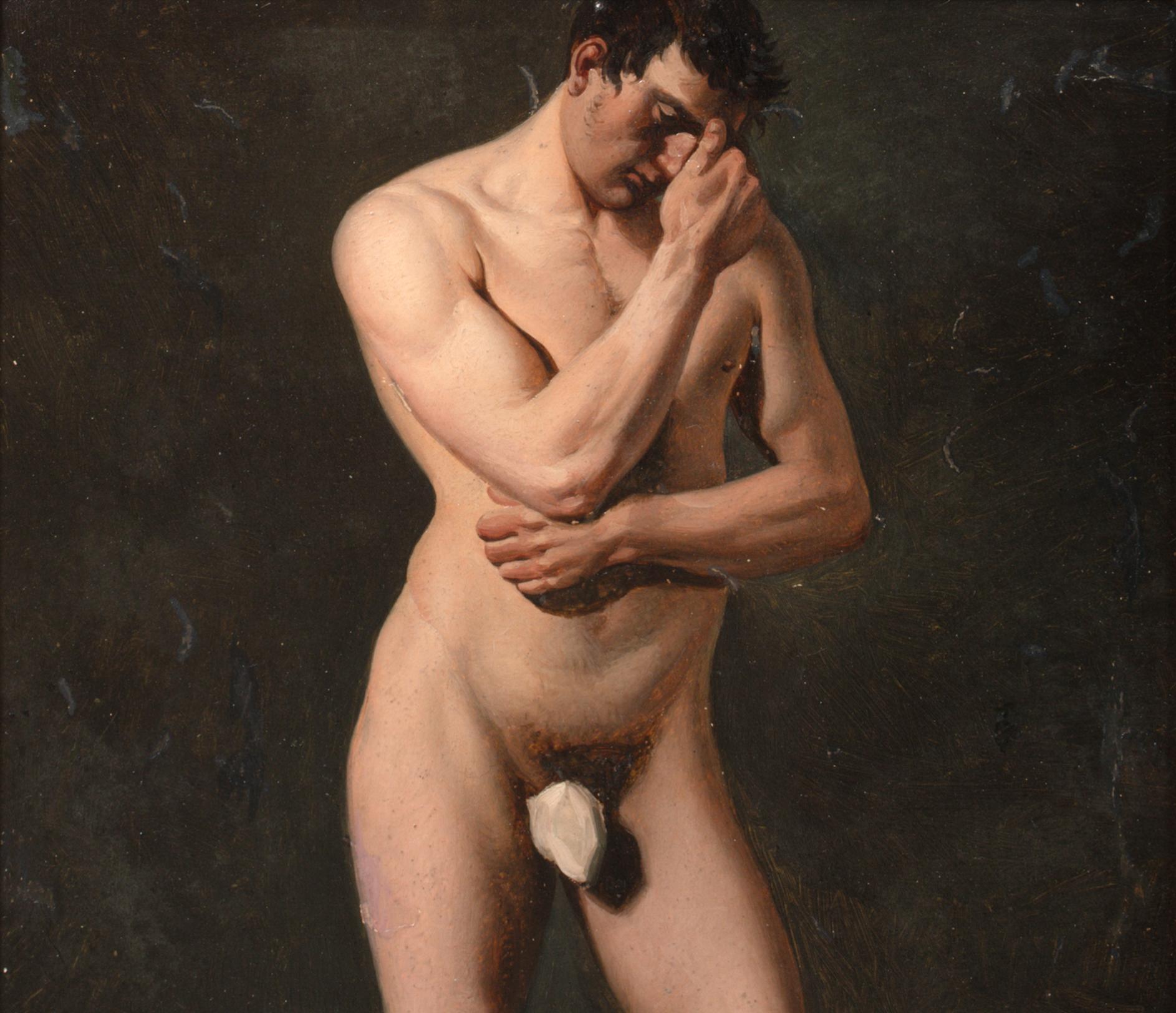 Portrait d'un homme nu, XVIIIe siècle École de Jacques-Louis David (1748-1825) en vente 3