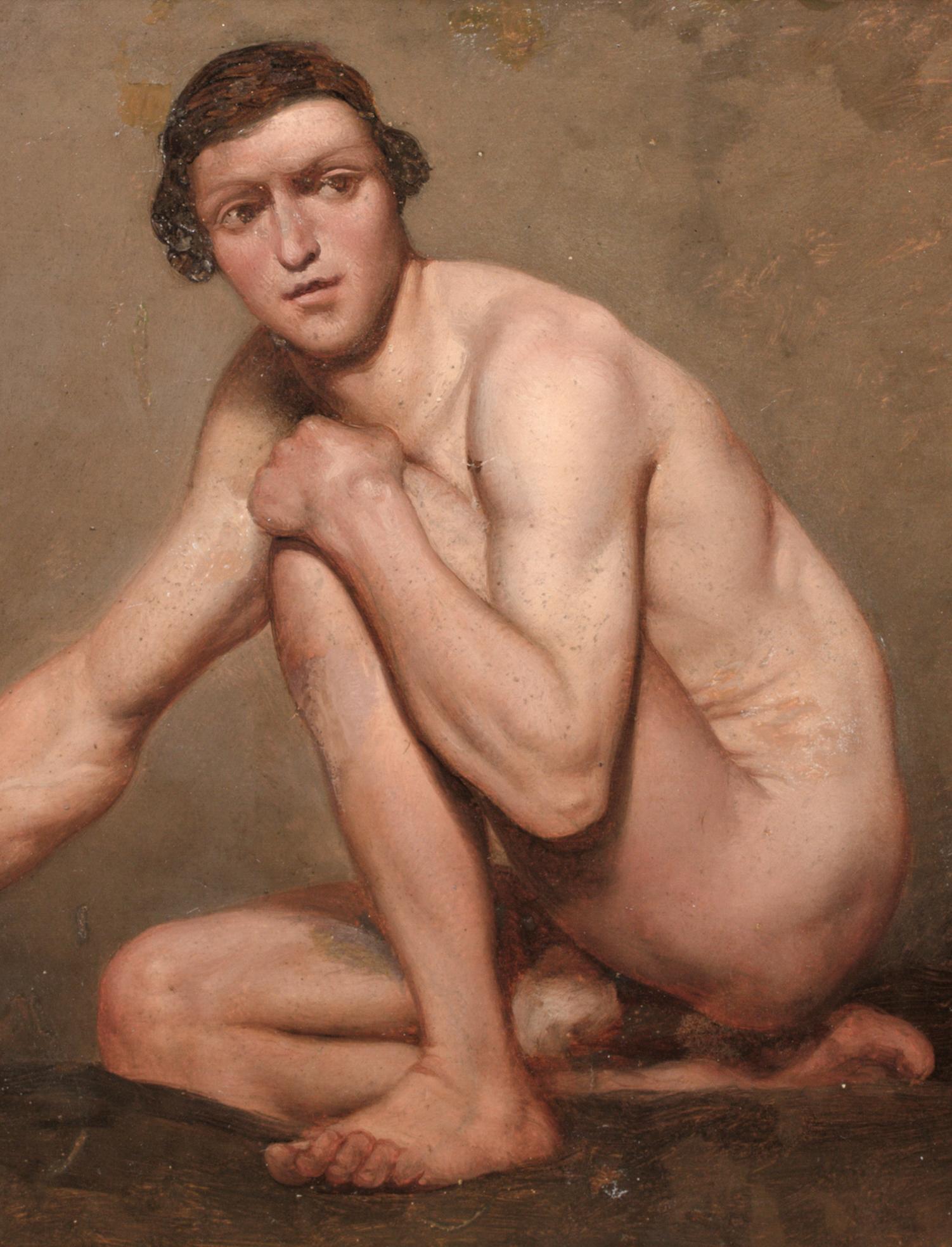 Porträt eines männlichen Aktes, 18. Jahrhundert Schule von Jacques-Louis David (1748-1825) im Angebot 3