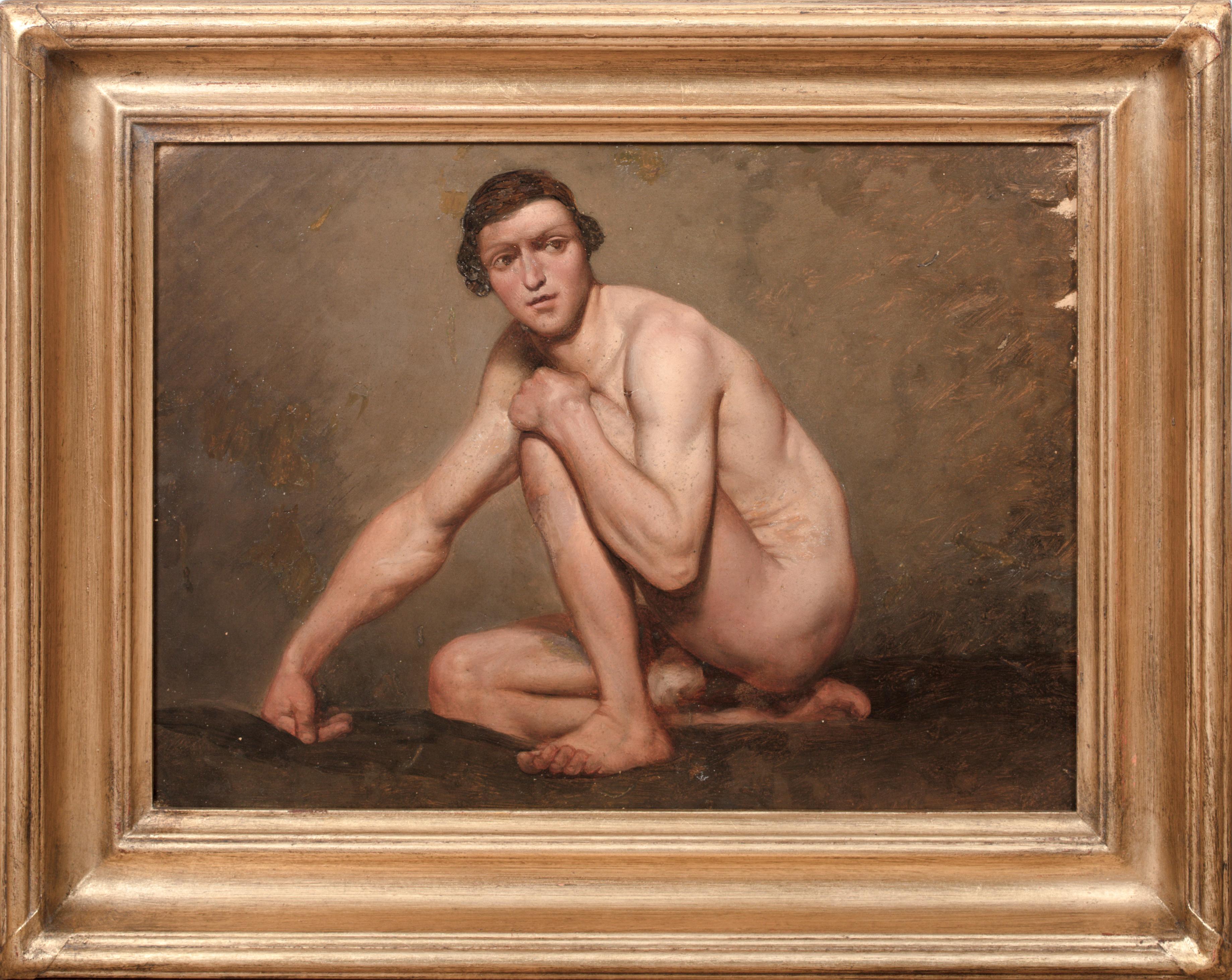 Portrait Of A Nude Male, 18th Century School of Jacques-Louis David (1748-1825)