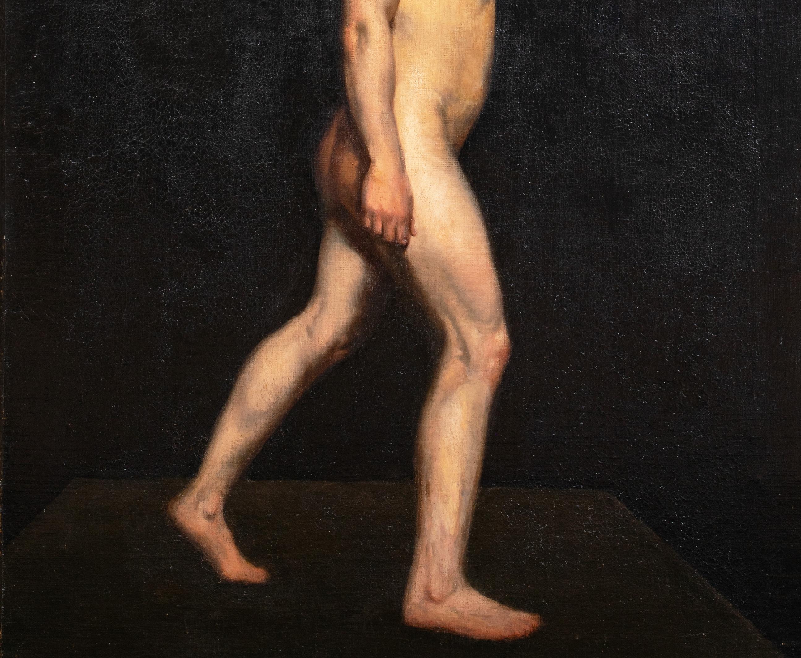 Portrait Of A Nude Male, 19th Century

French School

Large 19th Century French School portrait of a nude male, oil on canvas. Circa 1880 full length nude study of a male nude pointing. Excellent quality and condition French Academy studio piece.
