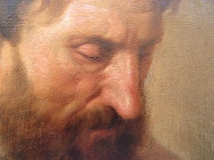 Porträt eines alten Mannes XIX  Öl auf Leinwand