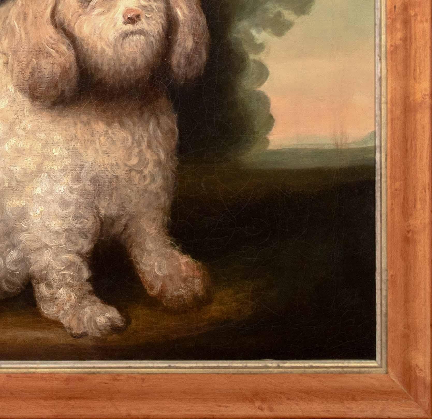 Portrait of a Poodle/Terrier Dog In A Landscape, 19th Century

American Provincial School

Large 19th Century American Provincial School portrait of a Poodle / Terrier Dog in a landscape, oil on canvas. Unusual early portrait of the dog, likely an
