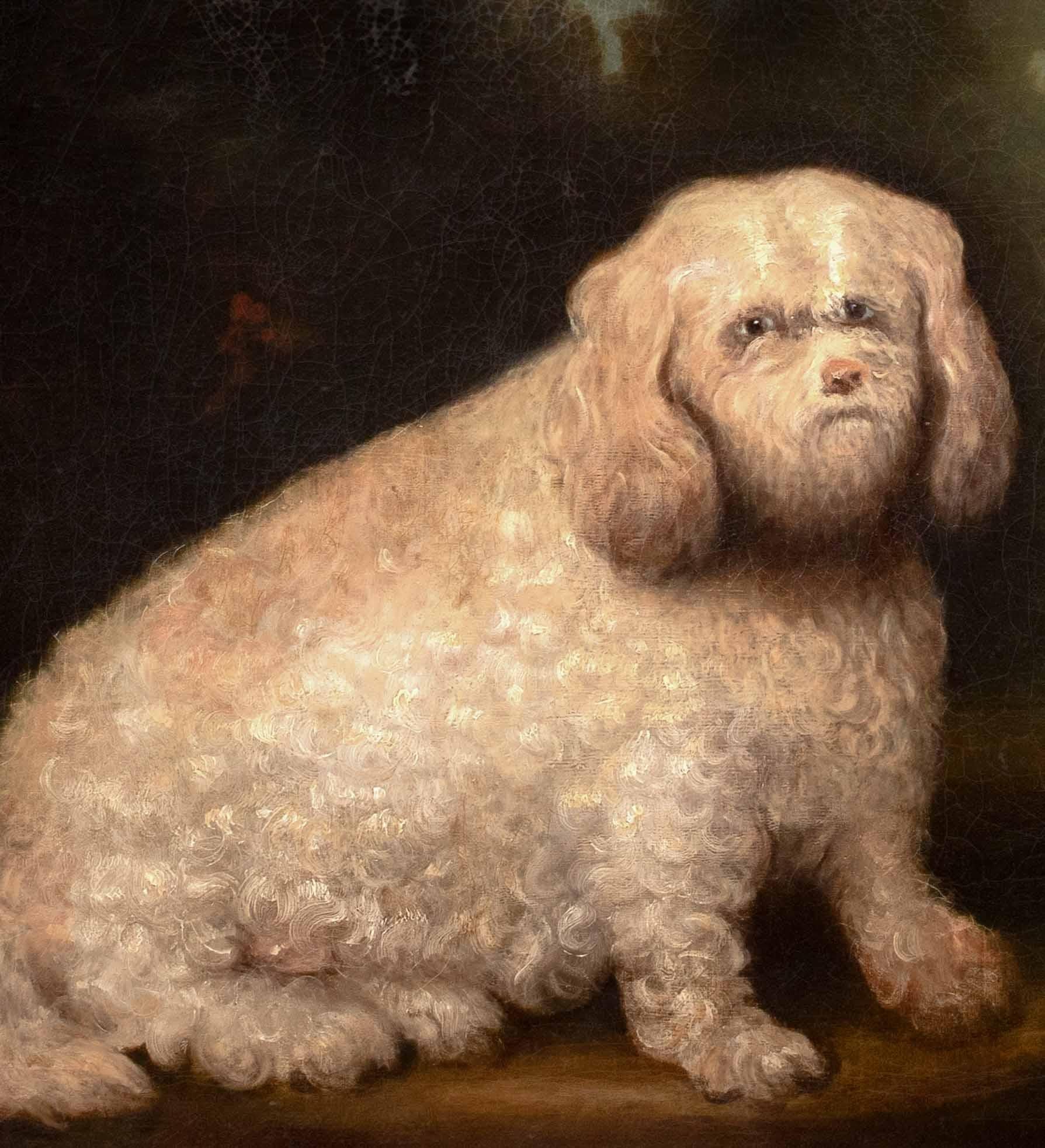 Portrait of a Poodle/Terrier Dog In A Landscape, 19th Century American School For Sale 2
