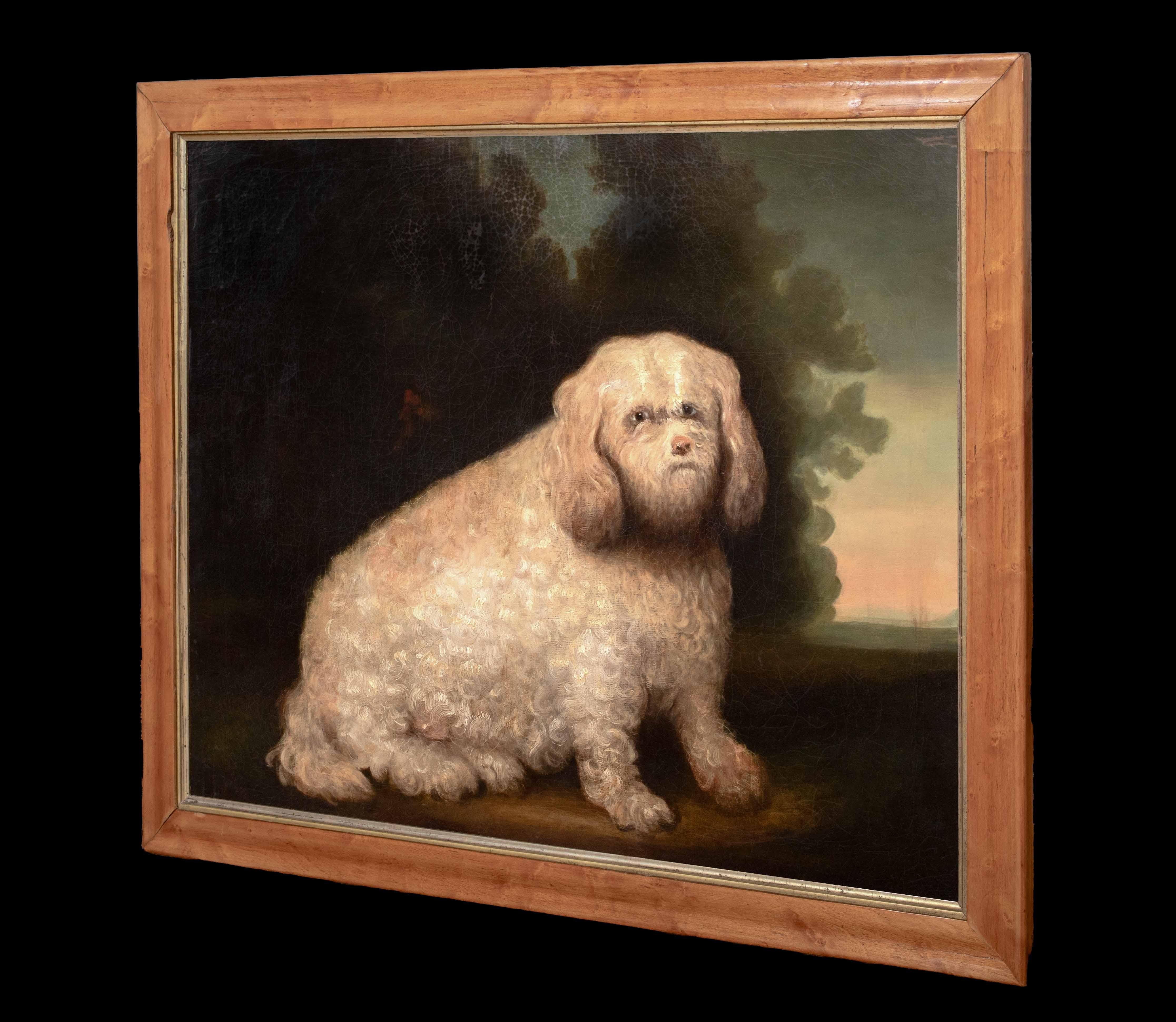 Portrait of a Poodle/Terrier Dog In A Landscape, 19th Century American School For Sale 3