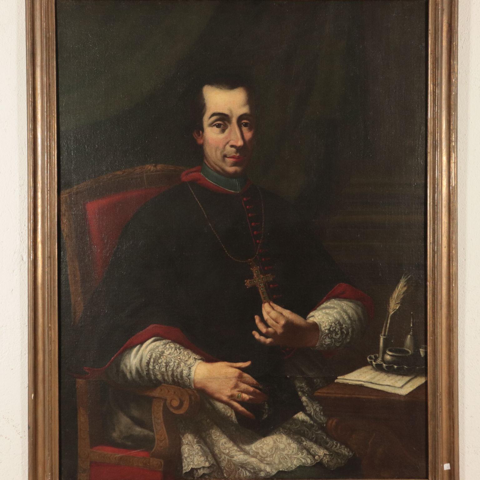 Portrait of a Prelate, Oil on Canvas, 18th Century - Other Art Style Painting by Unknown