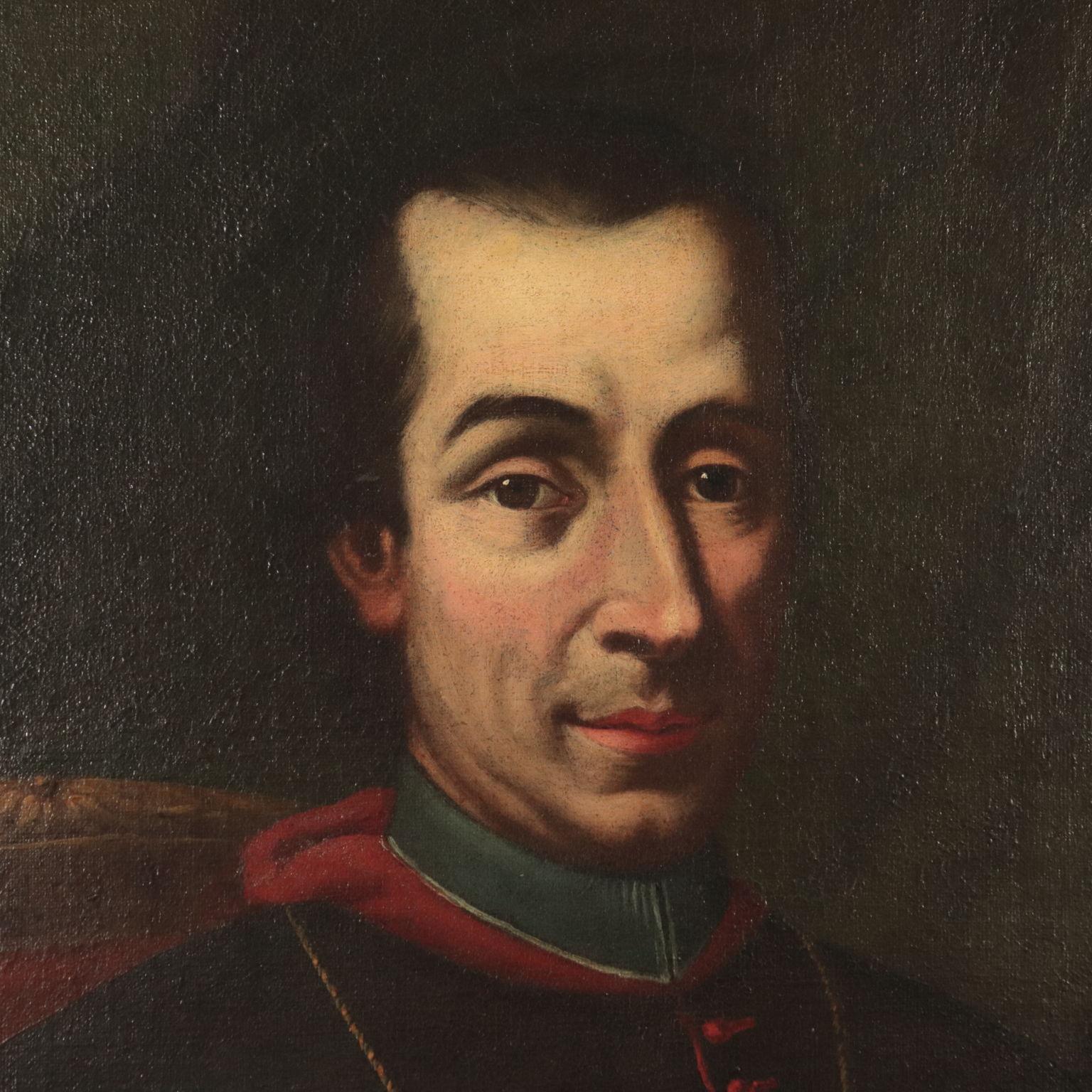 Portrait of a Prelate, Oil on Canvas, 18th Century - Black Portrait Painting by Unknown