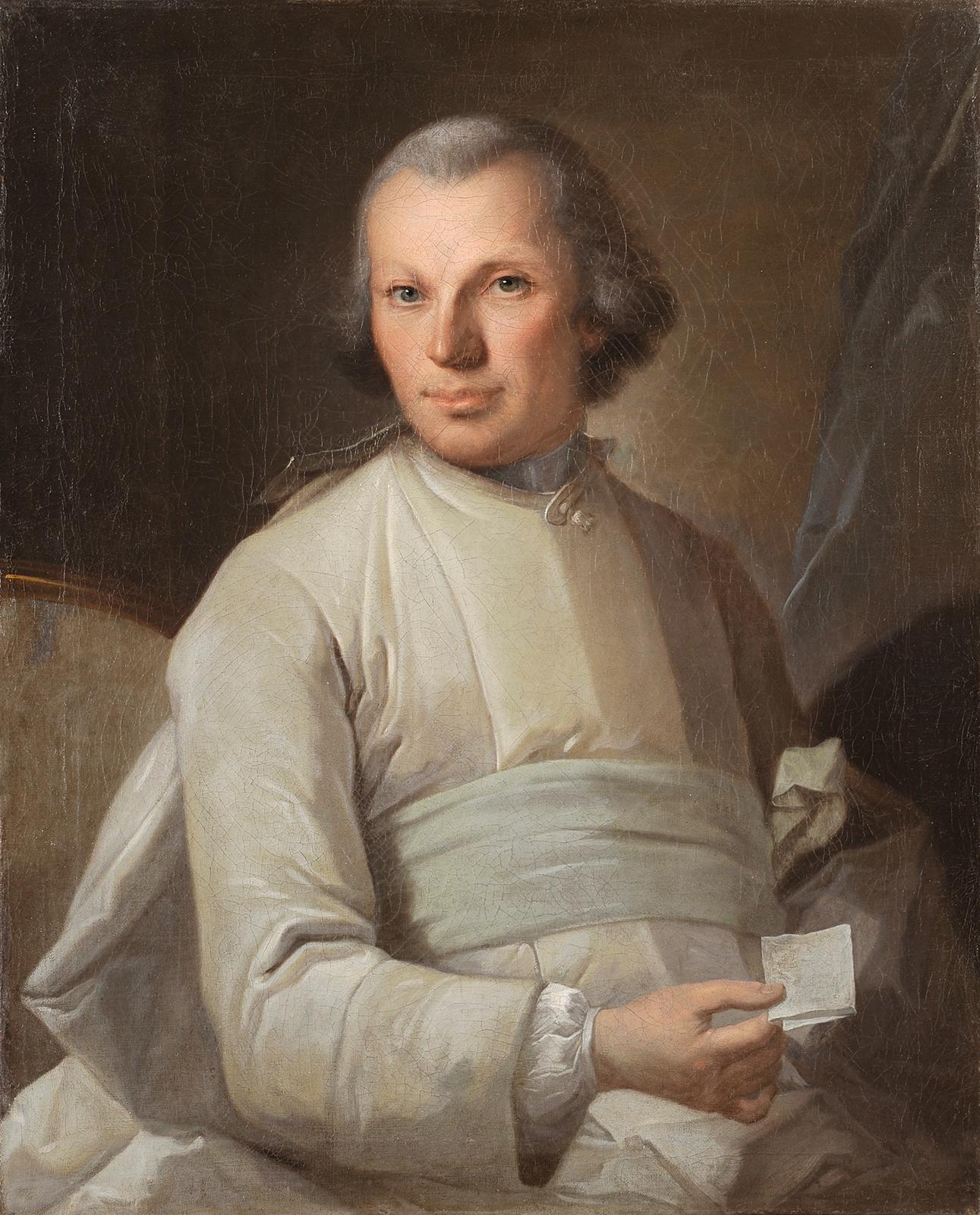 Portrait of a priest Prémontré - Painting by Unknown