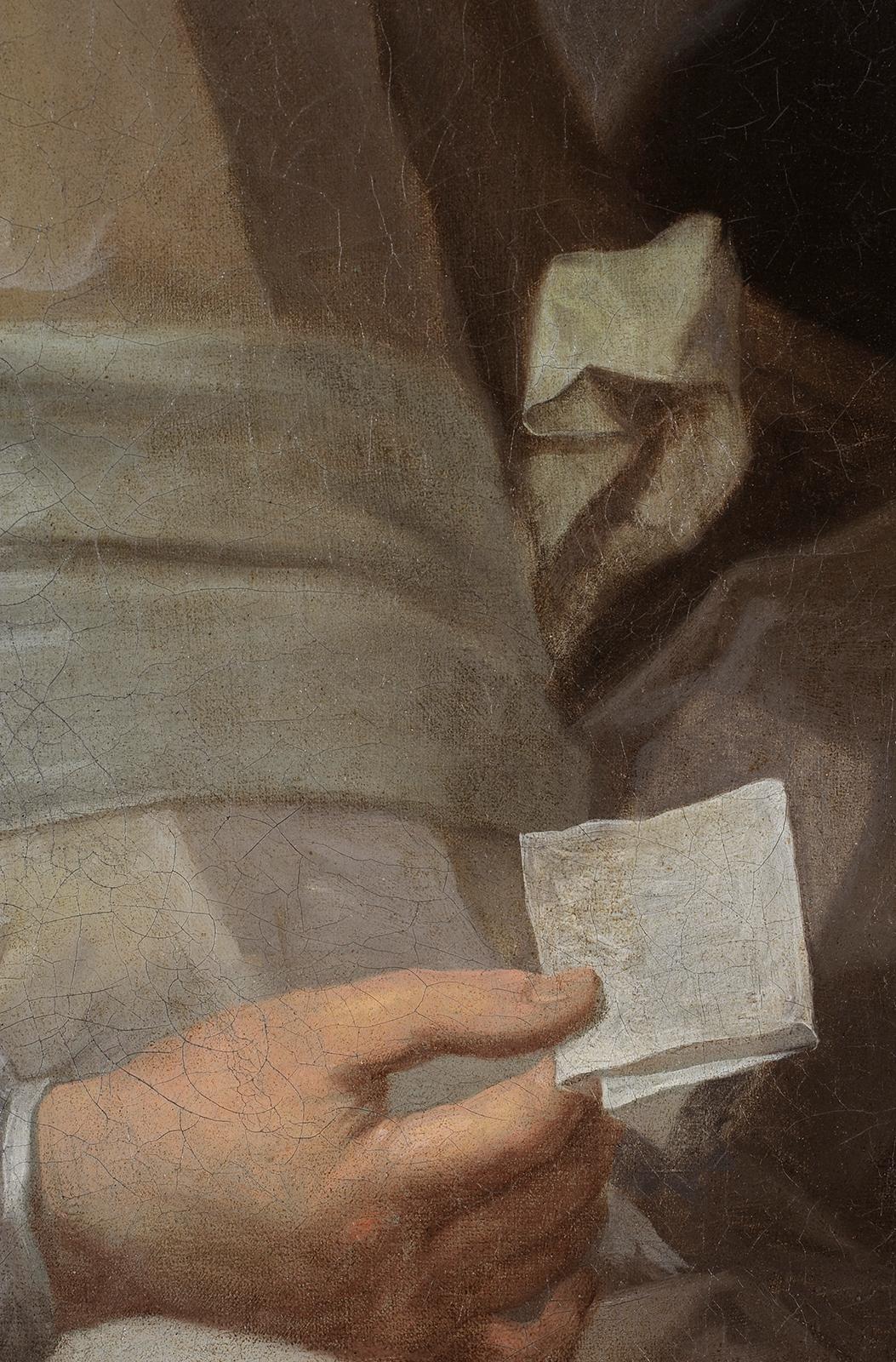Portrait of a priest Prémontré - French School Painting by Unknown