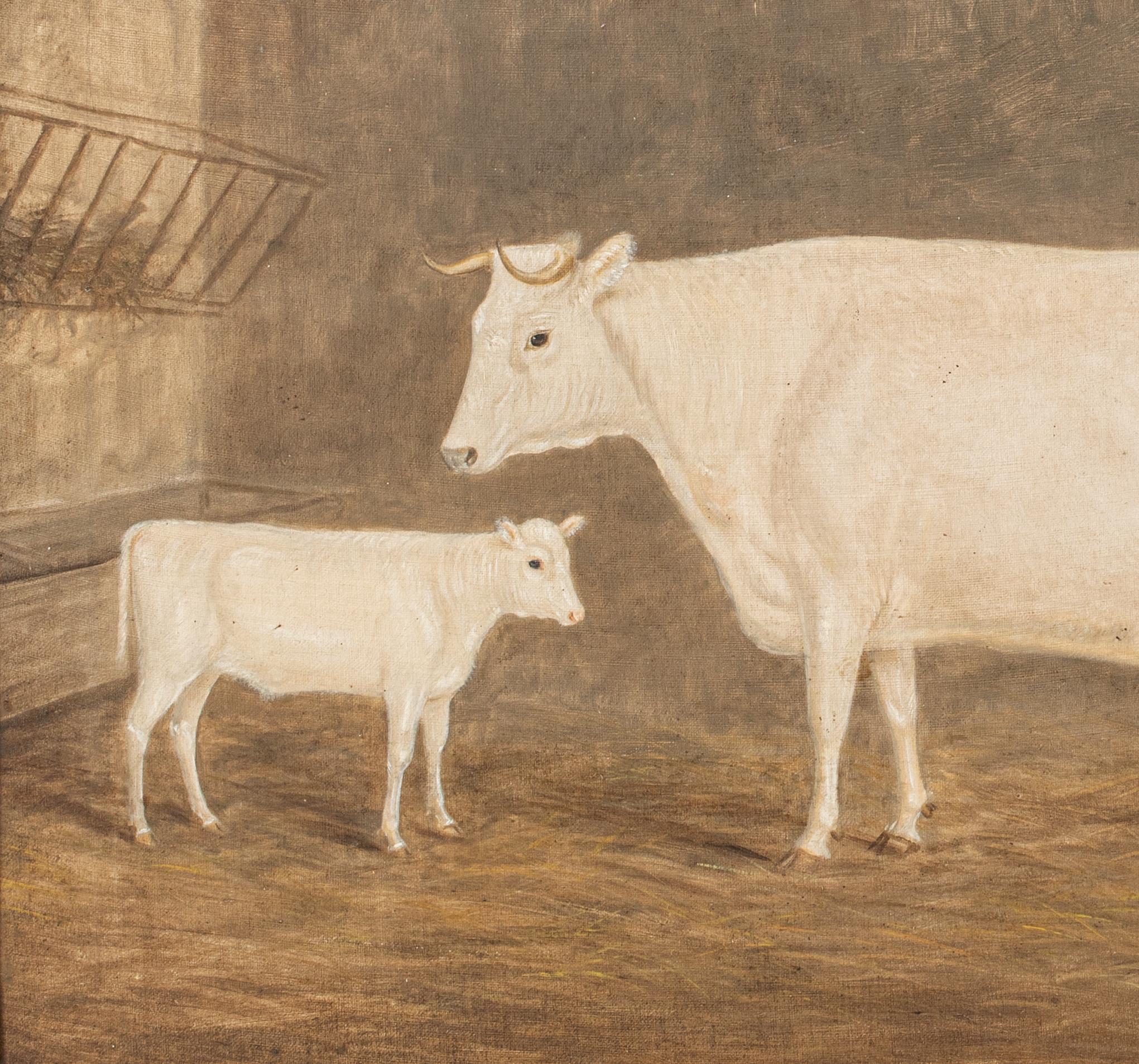 Portrait of A Prize Cow & Calf 19th Century  - William Henry Davis (1783-1865) For Sale 7