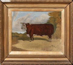 Retrato De Un Toro Hereford De Premio, Siglo XIX  por RICHARD WHITFORD (1821-1890)