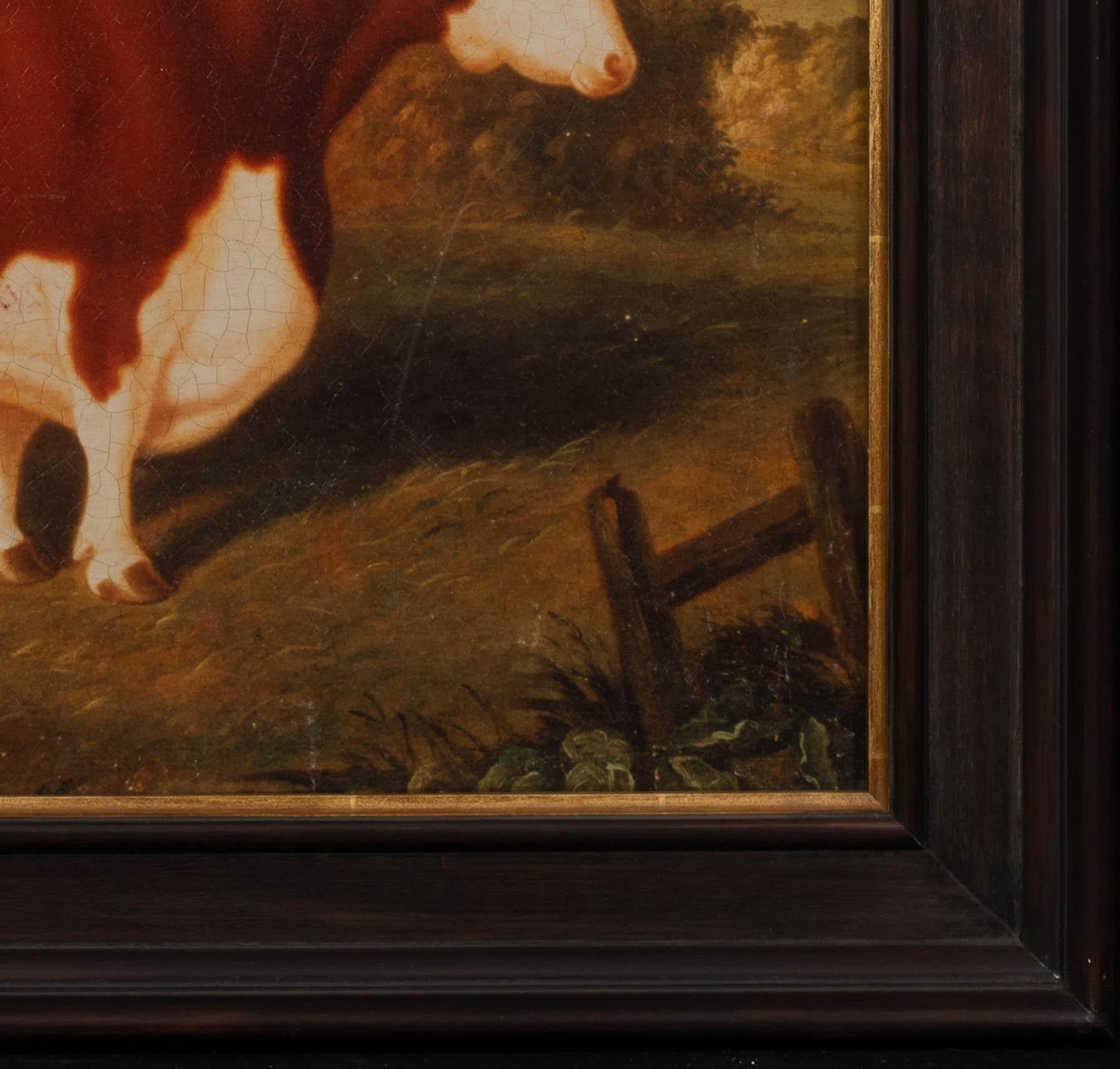hereford bull painting