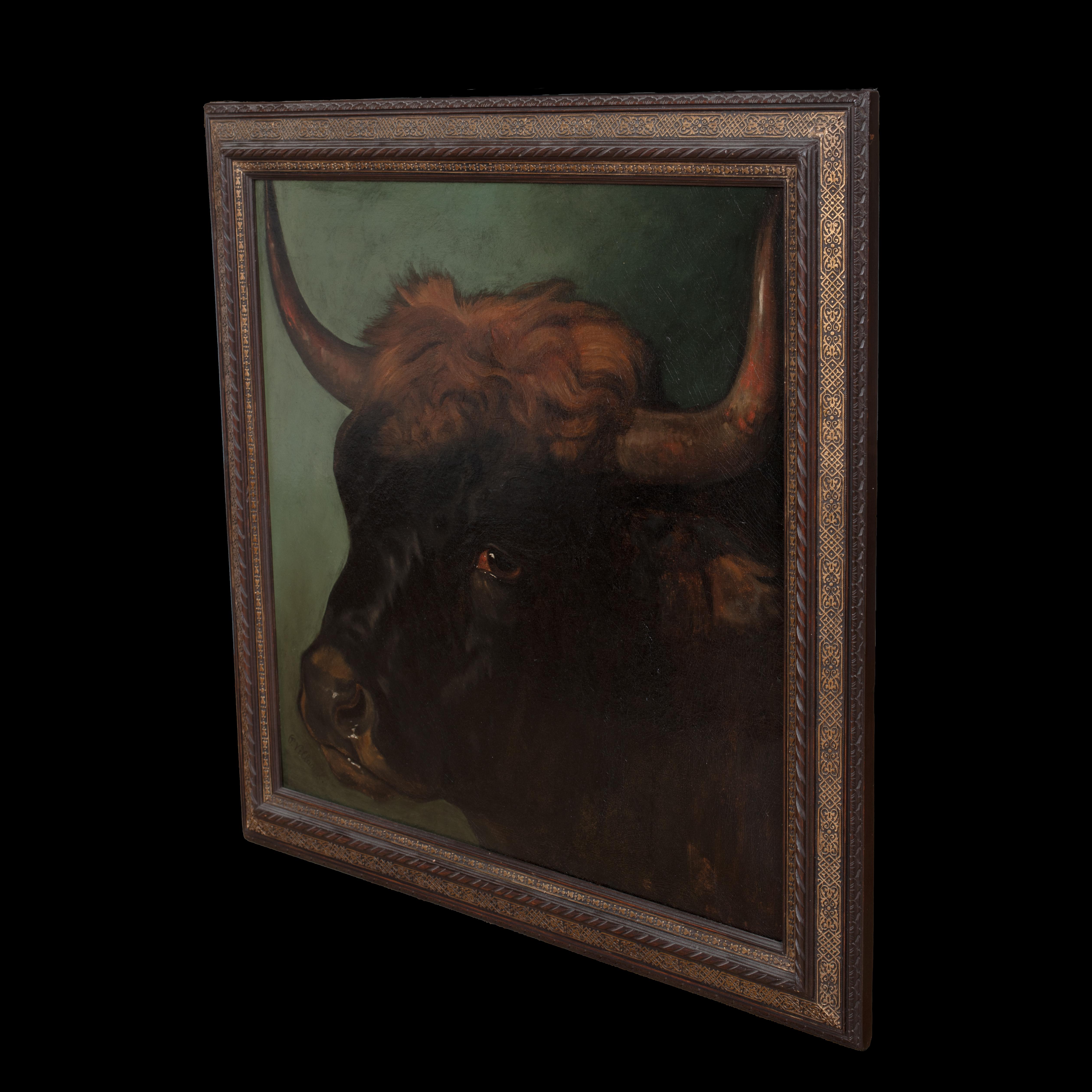 Portrait Of A Prize Spanish Fighting Bull, Sevilla, 19th Century PHILIP VILLAMIL im Angebot 4