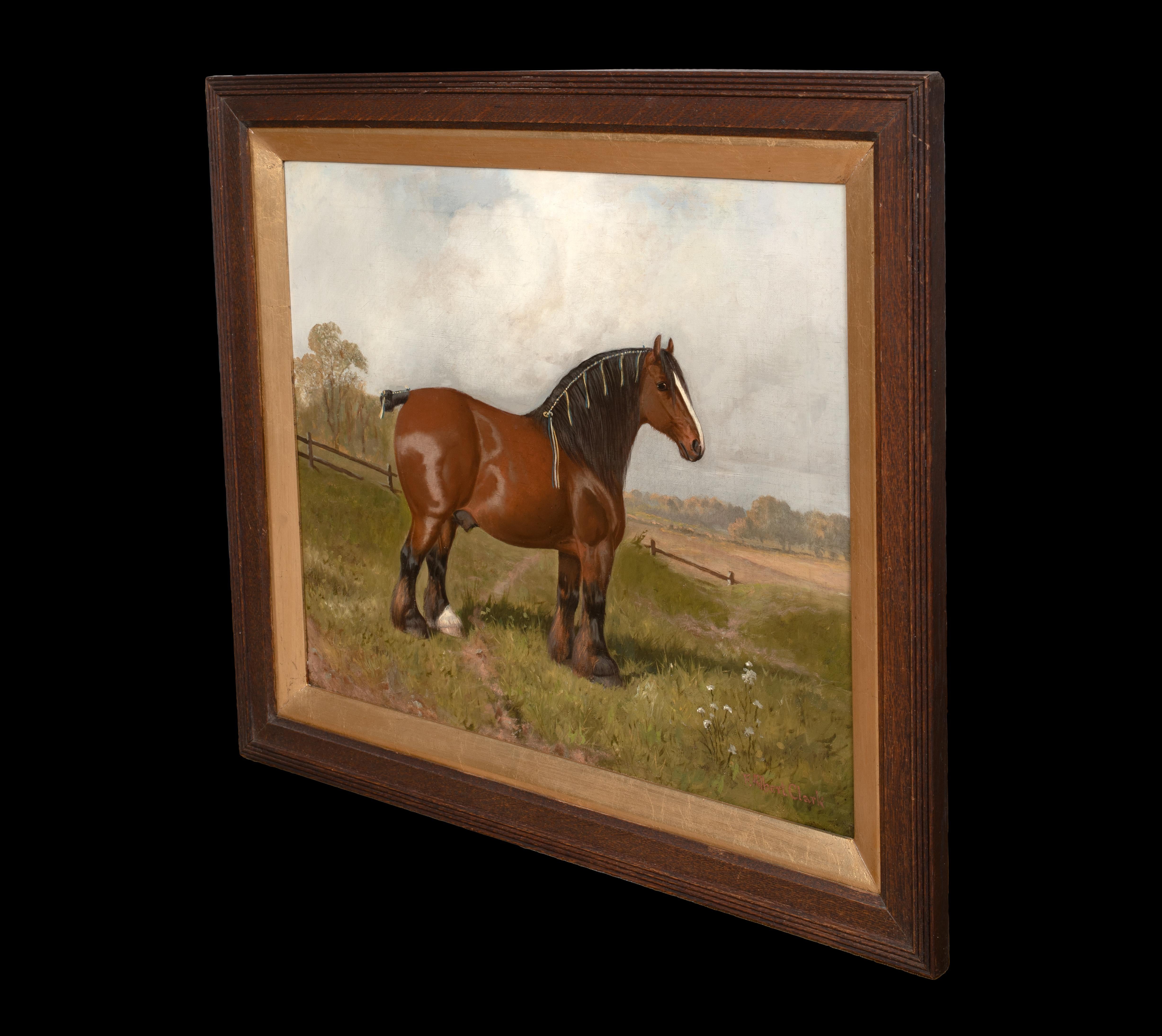 Porträt eines mit einem Preis ausgezeichneten Shire-Pferd, 19. Jahrhundert, von WILLIAM ALBERT CLARK im Angebot 5