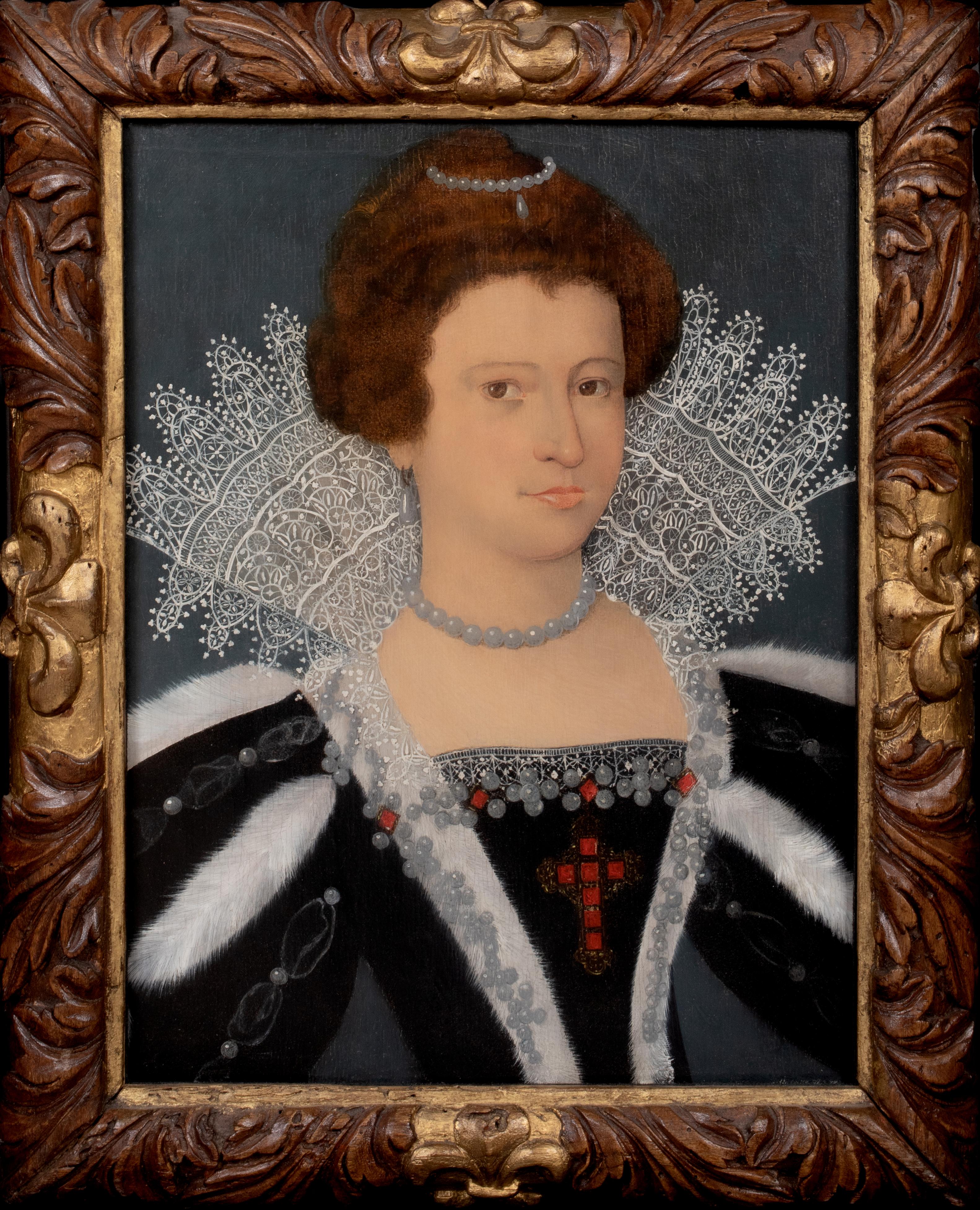 Unknown Portrait Painting - Portrait Of A Queen Elizabeth I Of England (1533-1603), 16th Century  