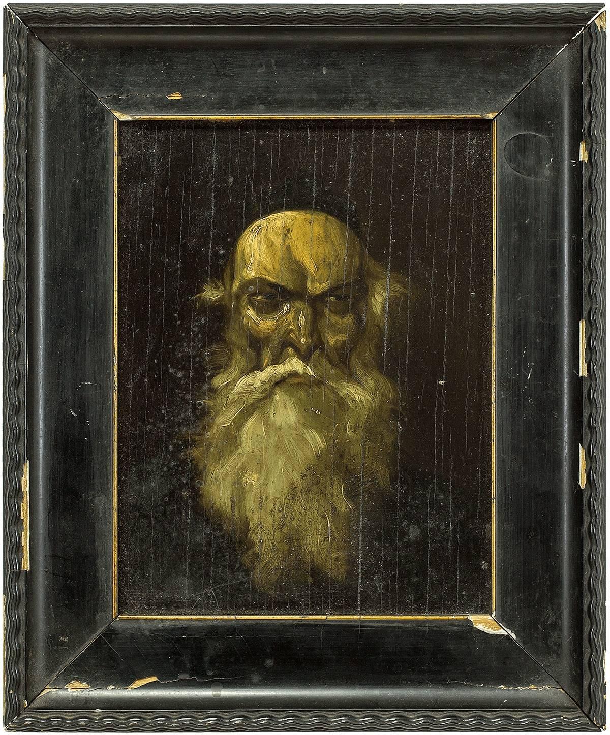 Unknown Portrait Painting - Portrait of a Rabbi
