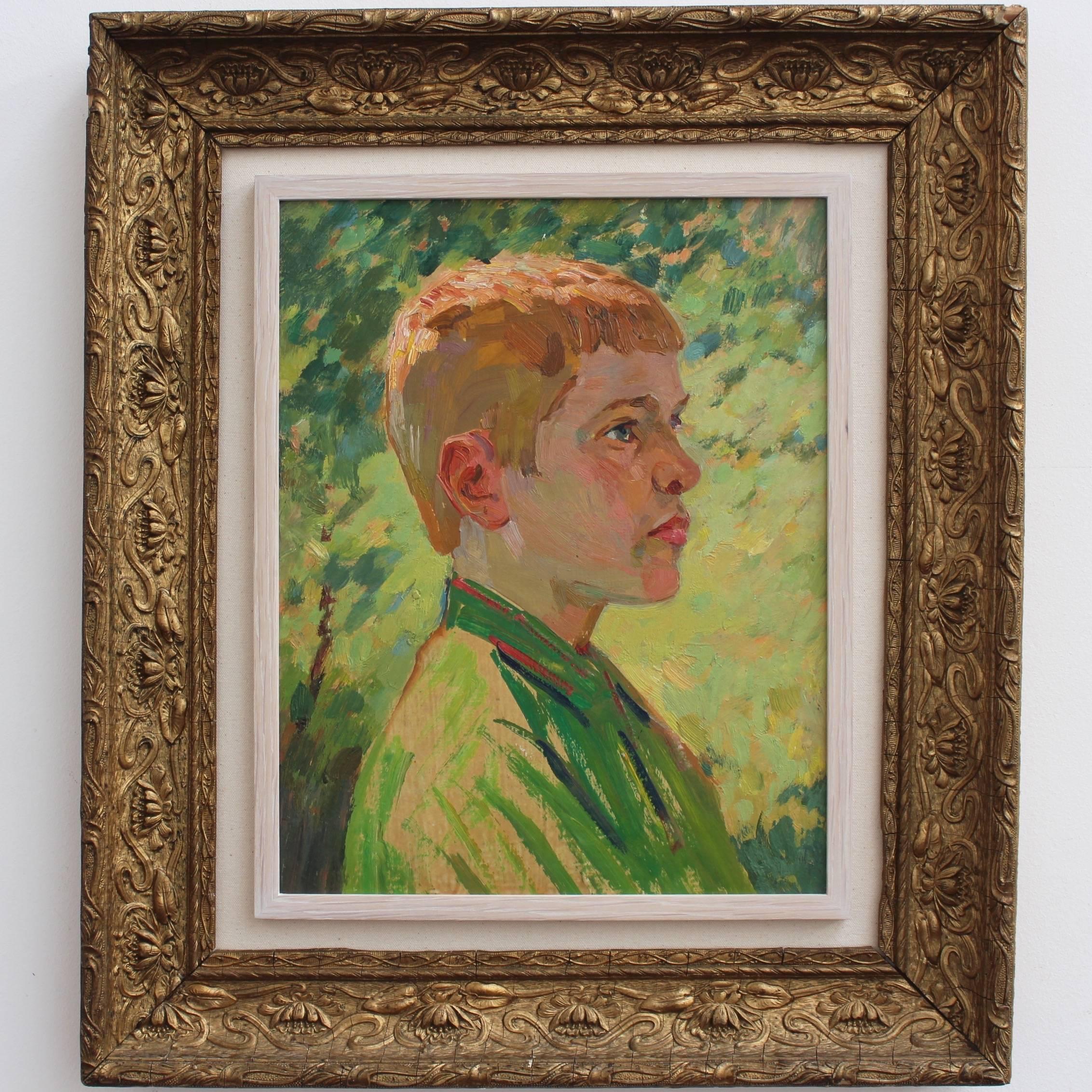 Portrait of a Red Headed Boy - Painting by Unknown