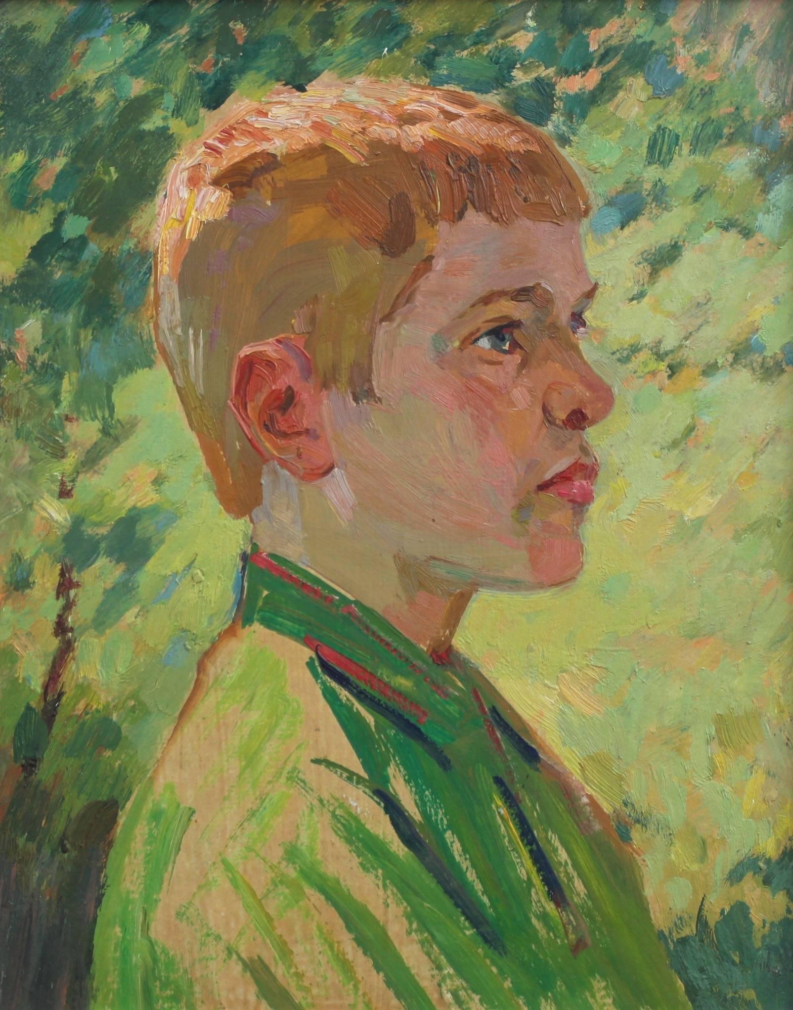 Unknown Portrait Painting - Portrait of a Red Headed Boy