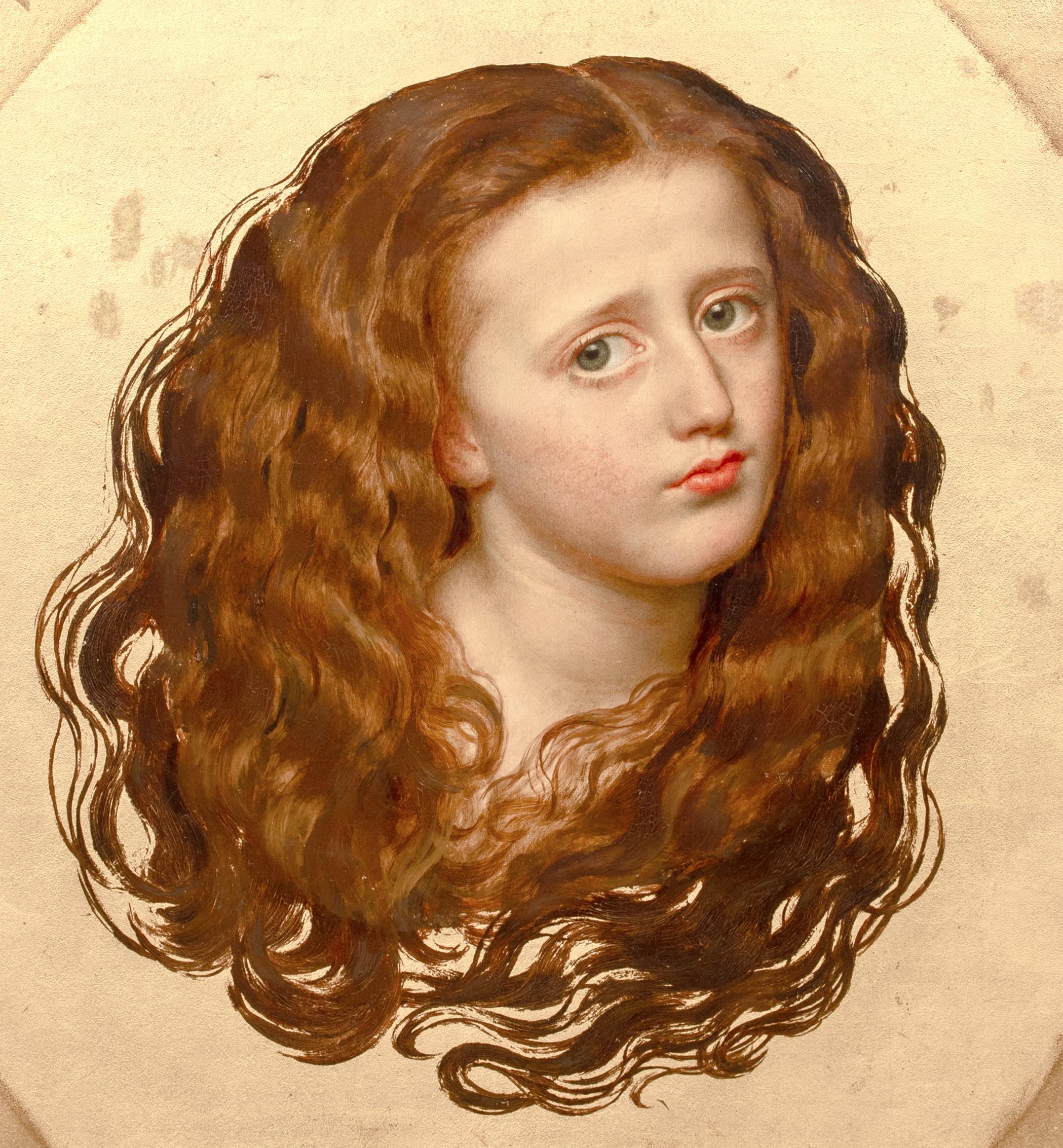 Portrait of a Redhaired Girl, dated 1867  by JOHN HARRIS VALDA Senior (1835-1881 For Sale 5