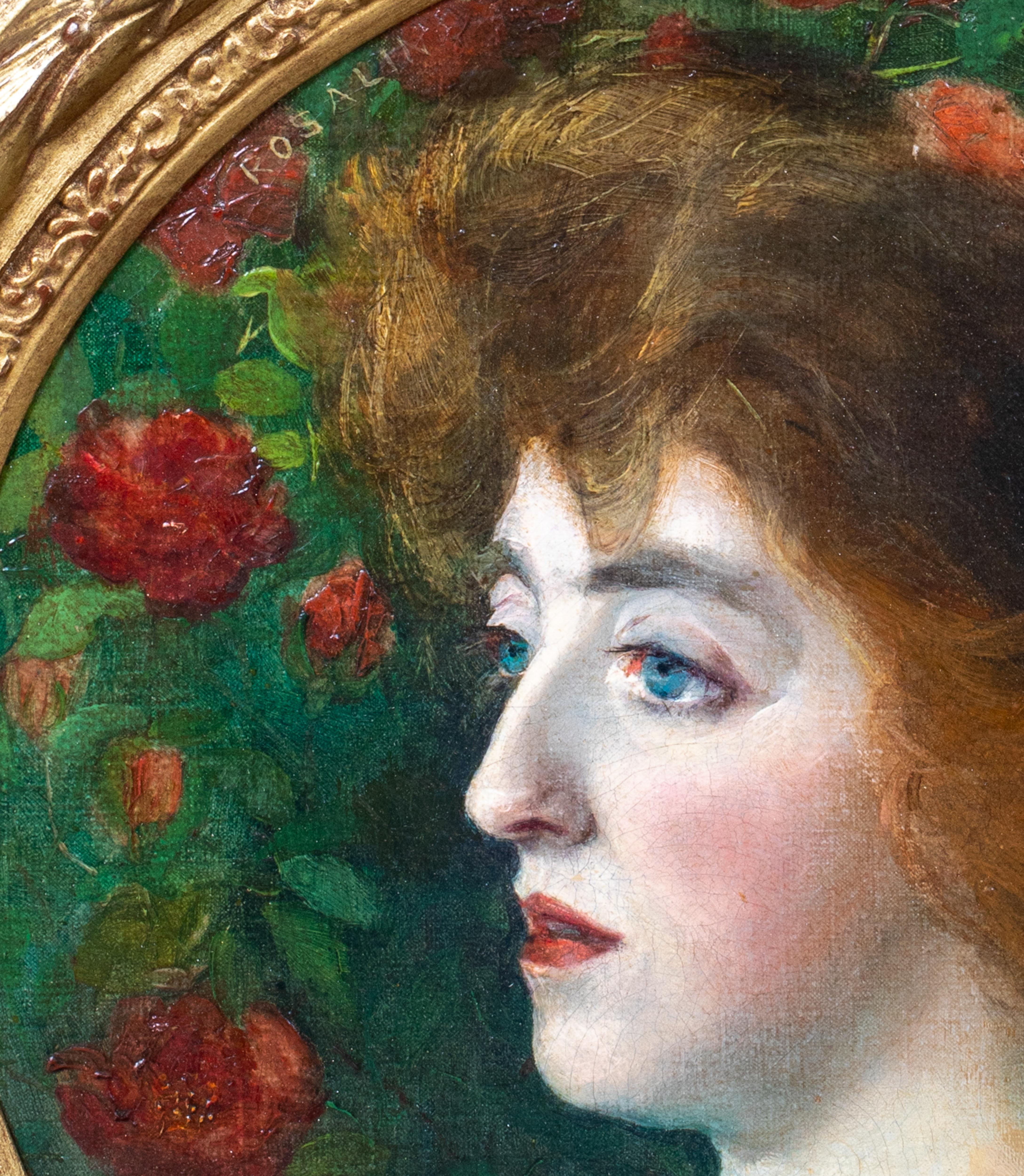 Portrait Of A Rosalin Isabel 19th Century Pre-Raphaelite / Arts & Crafts School For Sale 3