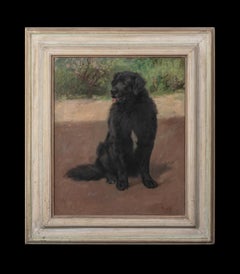 Portrait Of A Scottish Black Retriever, circa 1900 by Robert WATSON