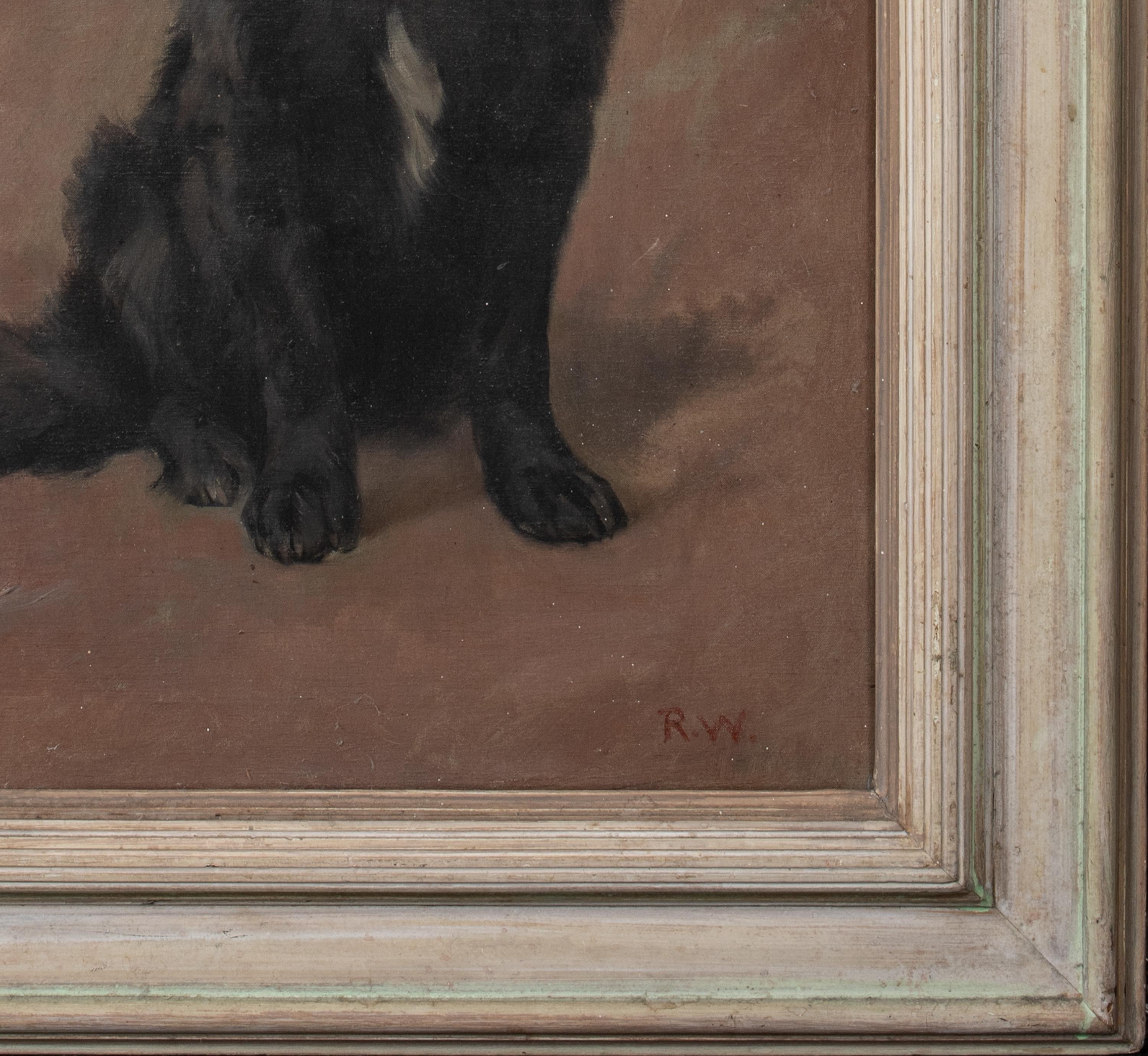 Portrait Of A Scottish Black Retriever, circa 1900

by Robert WATSON

Large 19th Century portrait of a Scottish Black Retriever, oil on canvas by Robert Watson. Important early depiction of the breed and descendent of the original black retrievers