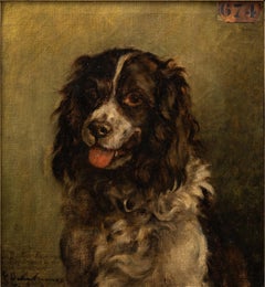 "Portrait of a Spaniel, " France 19th century
