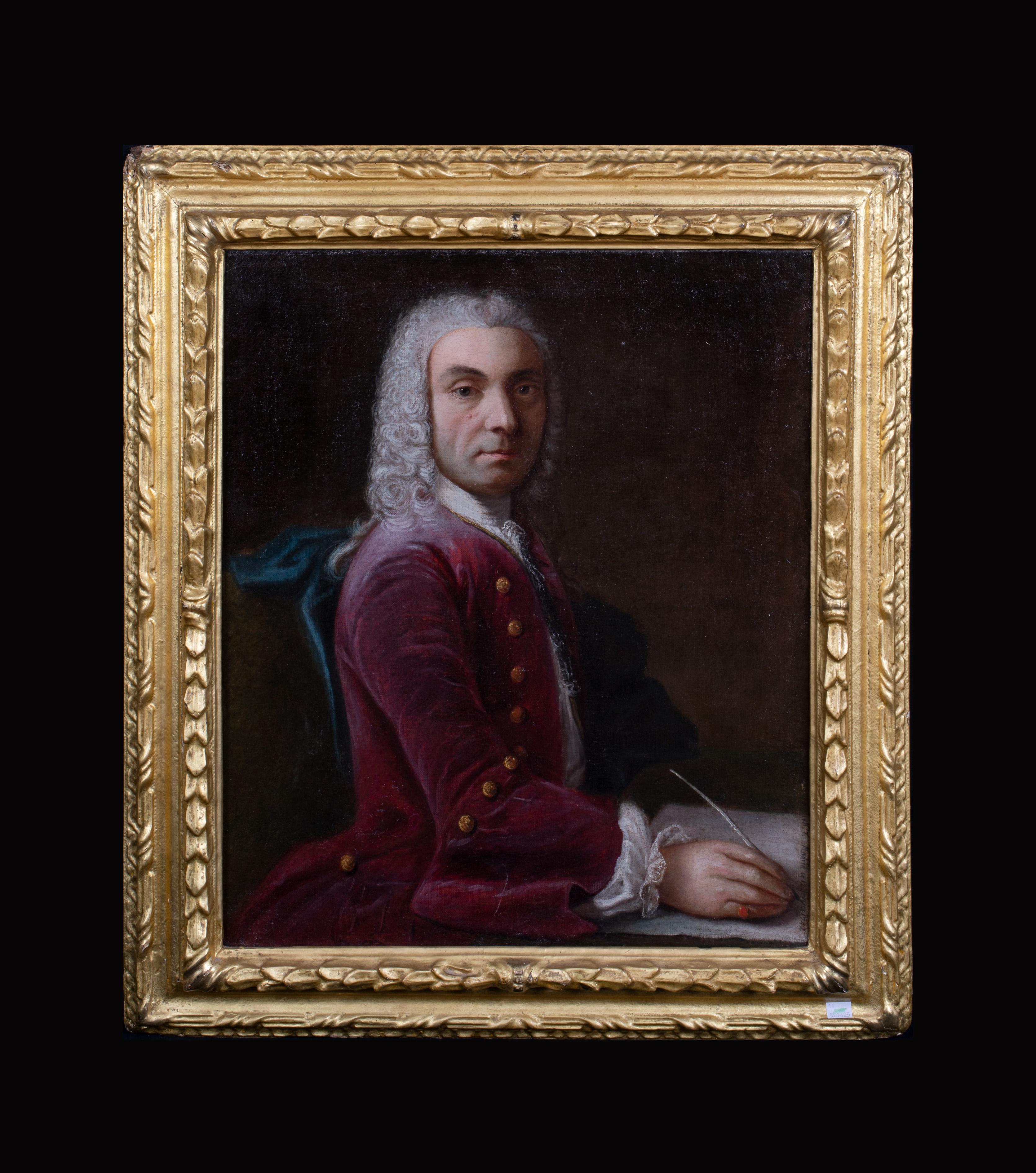 Porträt einer spanischen Marquise, 18. Jahrhundert  (Schwarz), Portrait Painting, von Unknown