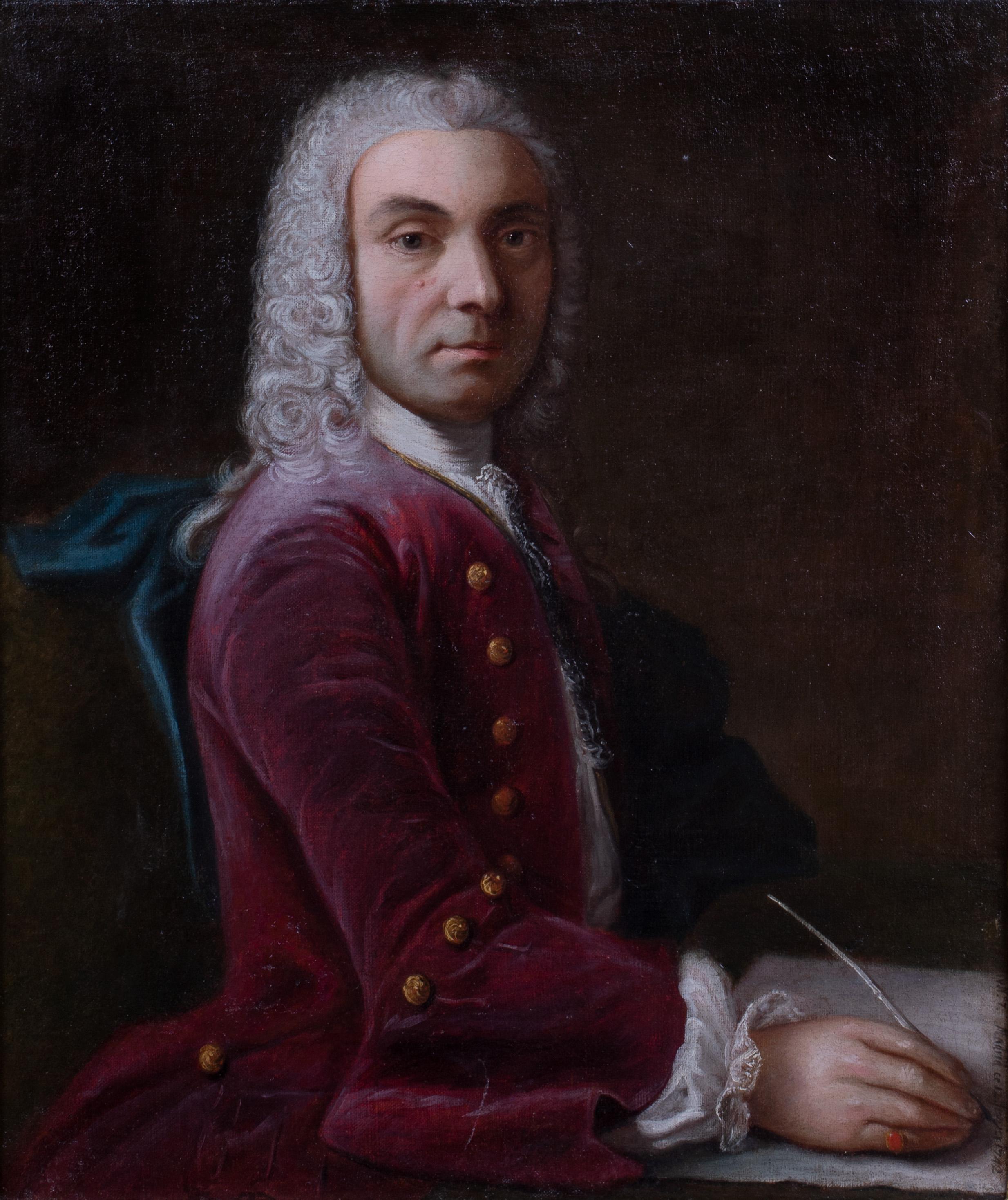 Portrait Painting de Unknown - Retrato De Un Marqués Español, Siglo XVIII 