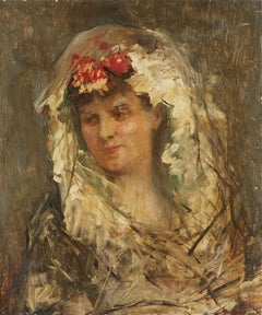Ritratto di donna spagnola, vestita da maja, Spagna, circa 1890-1910