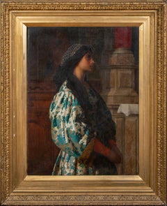 Portrait d'une fille vénitienne, 19ème siècle par Raffaele Giannetti (1832-1916)