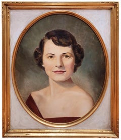 Portrait of a Woman, 1940s, Smiling Girl