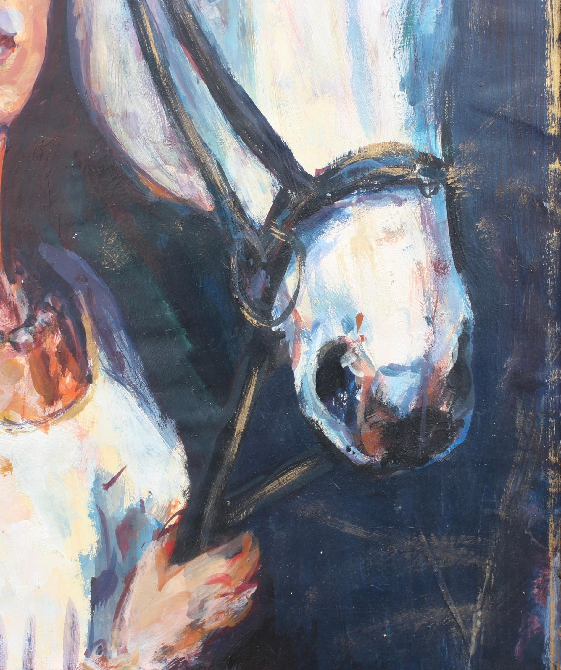 Porträt einer Frau und ihres Pferdes im Angebot 10
