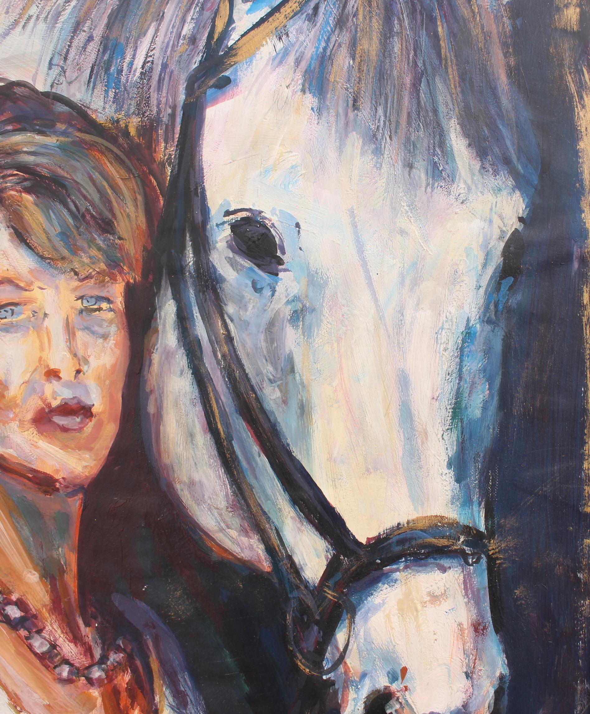 Porträt einer Frau und ihres Pferdes im Angebot 5