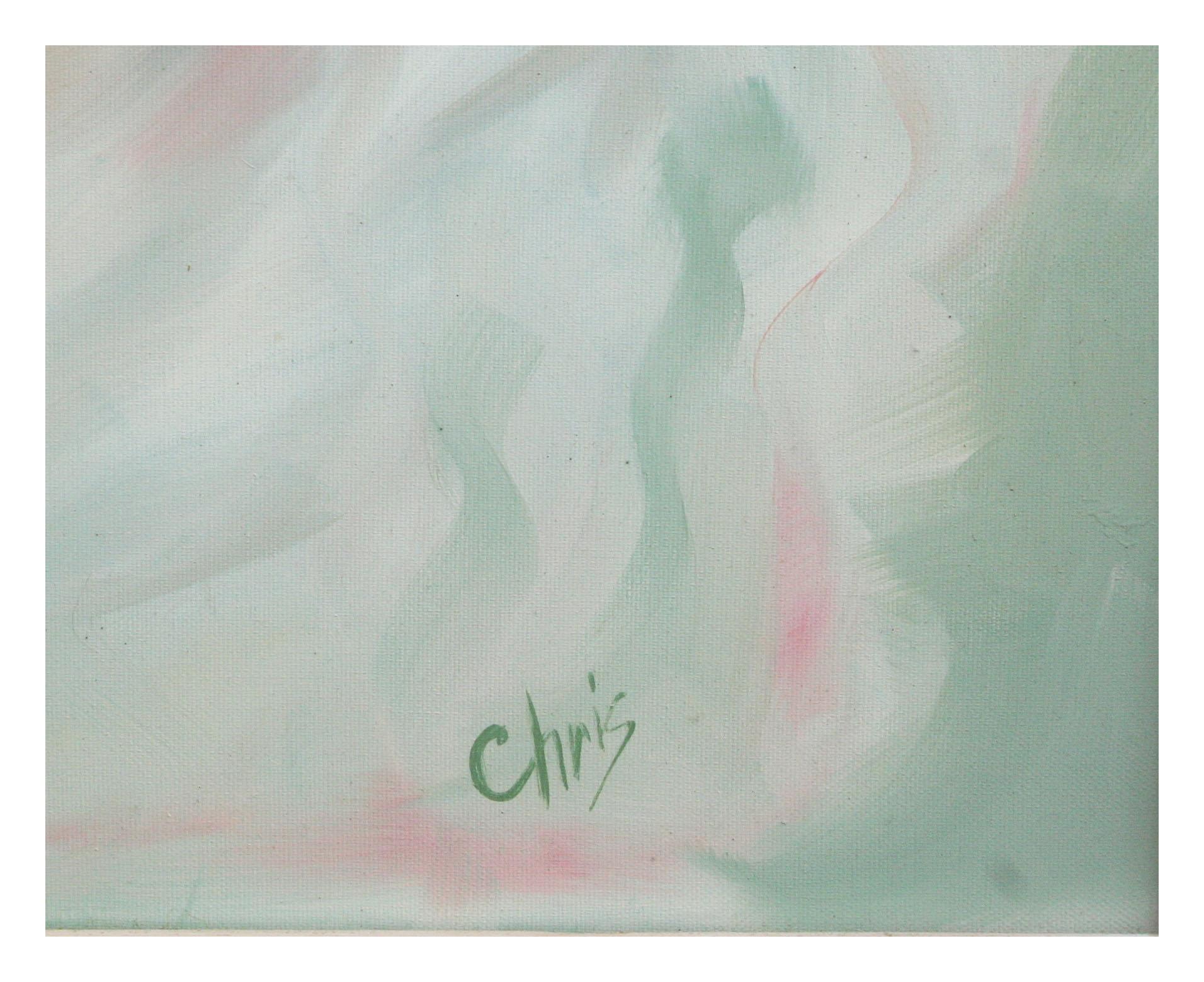 Retrato de mujer (Cher), década de 1990 Figurativa femenina vertical - Figurative Painting Gris de Unknown